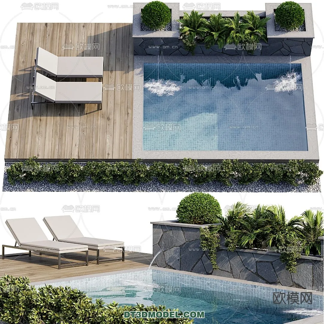 DECOR HELPER – EXTERIOR – POOL – VRAY / CORONA – 3D MODEL – 1022