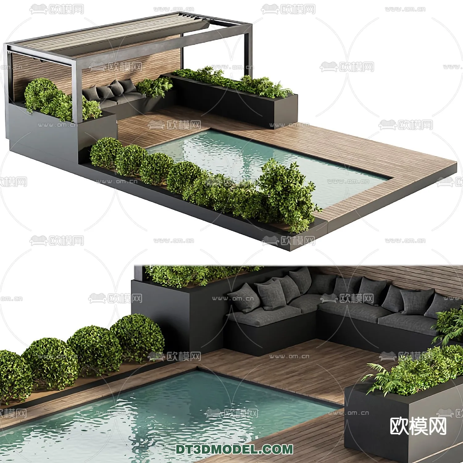 DECOR HELPER – EXTERIOR – POOL – VRAY / CORONA – 3D MODEL – 1025
