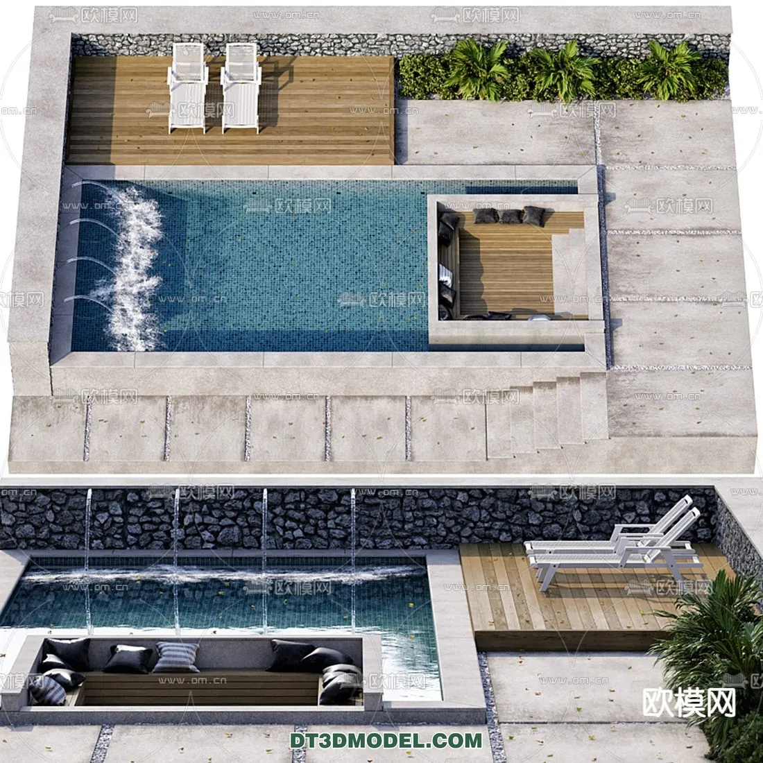 DECOR HELPER – EXTERIOR – POOL – VRAY / CORONA – 3D MODEL – 1036