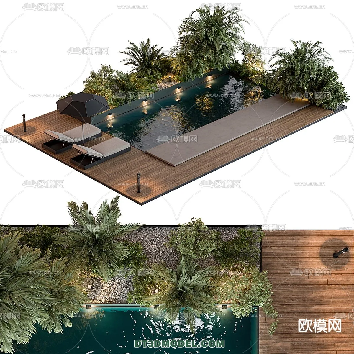 DECOR HELPER – EXTERIOR – POOL – VRAY / CORONA – 3D MODEL – 1051