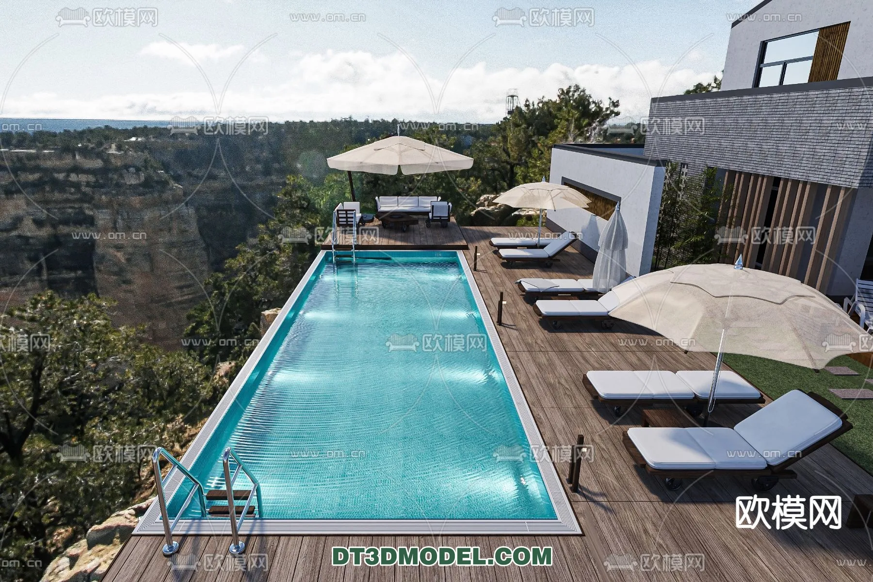 DECOR HELPER – EXTERIOR – POOL – VRAY / CORONA – 3D MODEL – 1057