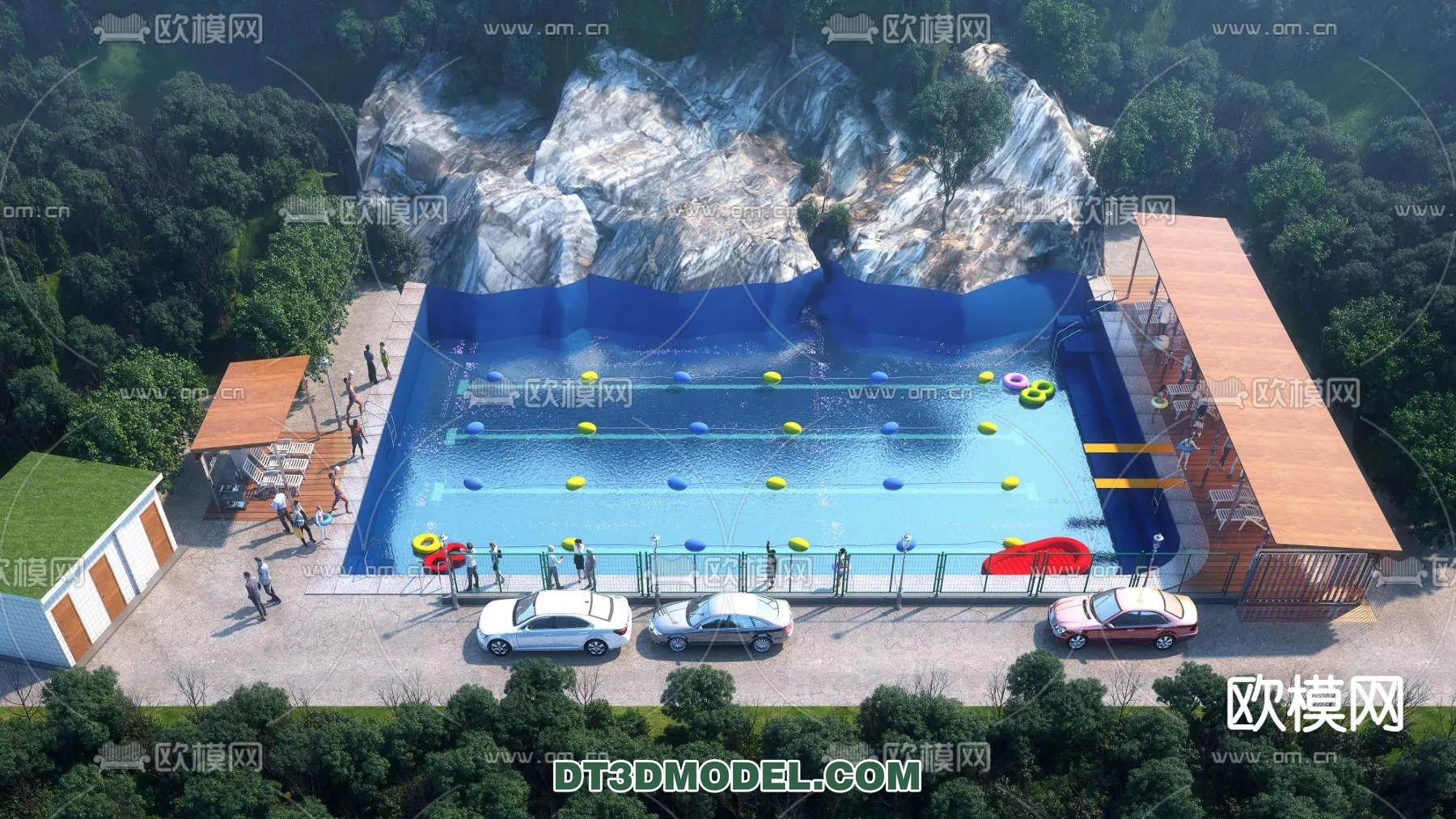 DECOR HELPER – EXTERIOR – POOL – VRAY / CORONA – 3D MODEL – 1068