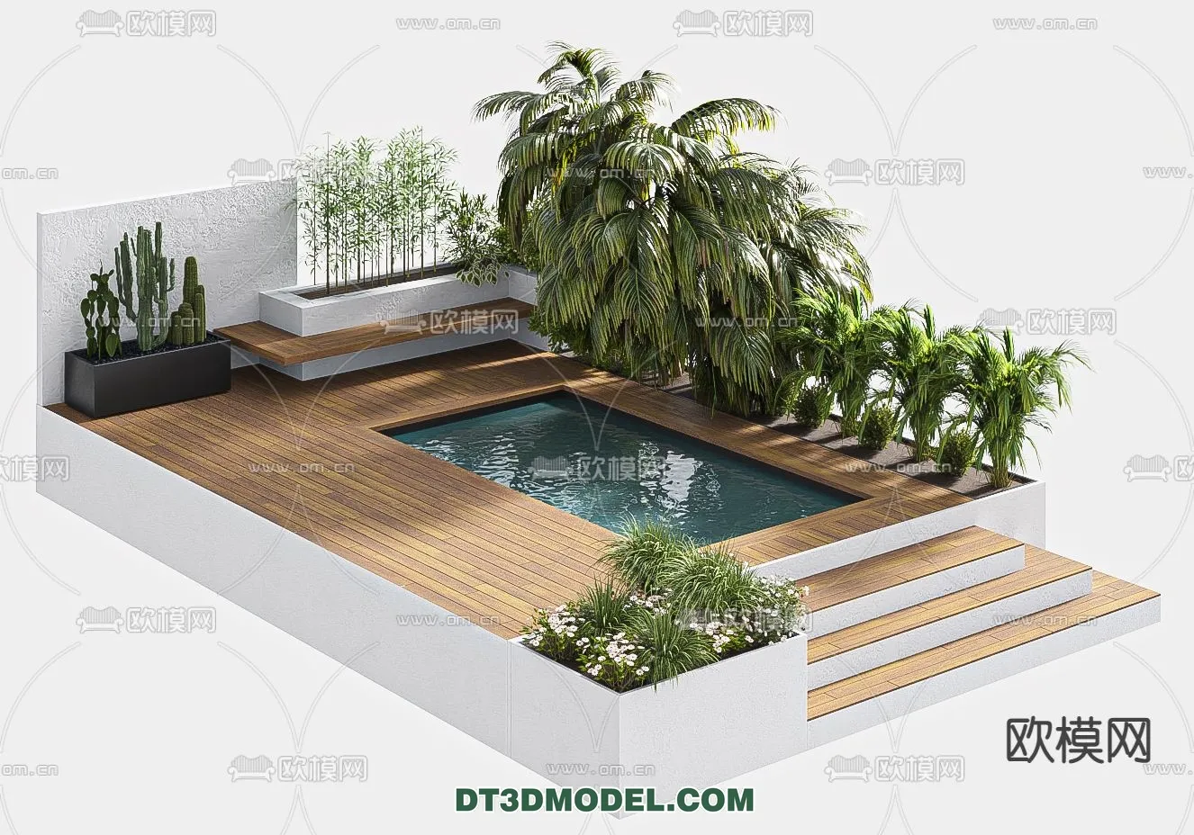 DECOR HELPER – EXTERIOR – POOL – VRAY / CORONA – 3D MODEL – 1077