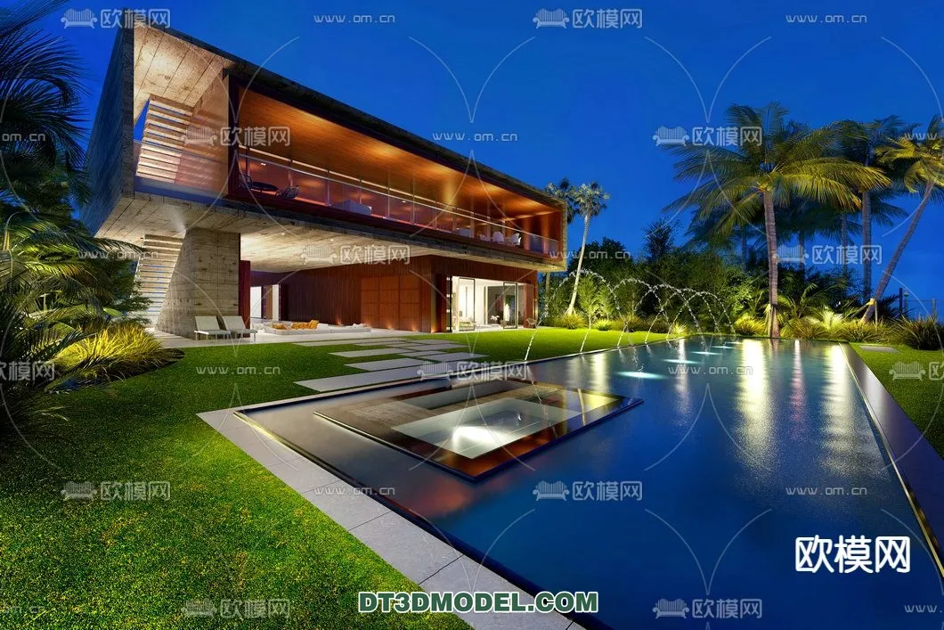 DECOR HELPER – EXTERIOR – POOL – VRAY / CORONA – 3D MODEL – 1080