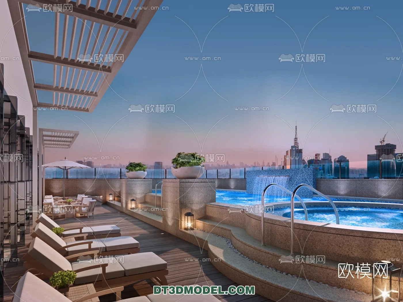 DECOR HELPER – EXTERIOR – POOL – VRAY / CORONA – 3D MODEL – 996