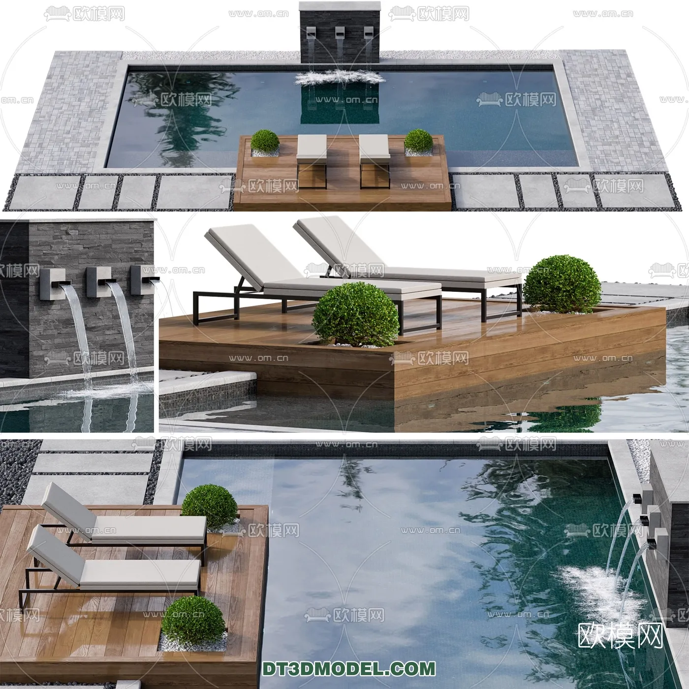 DECOR HELPER – EXTERIOR – POOL – VRAY / CORONA – 3D MODEL – 997