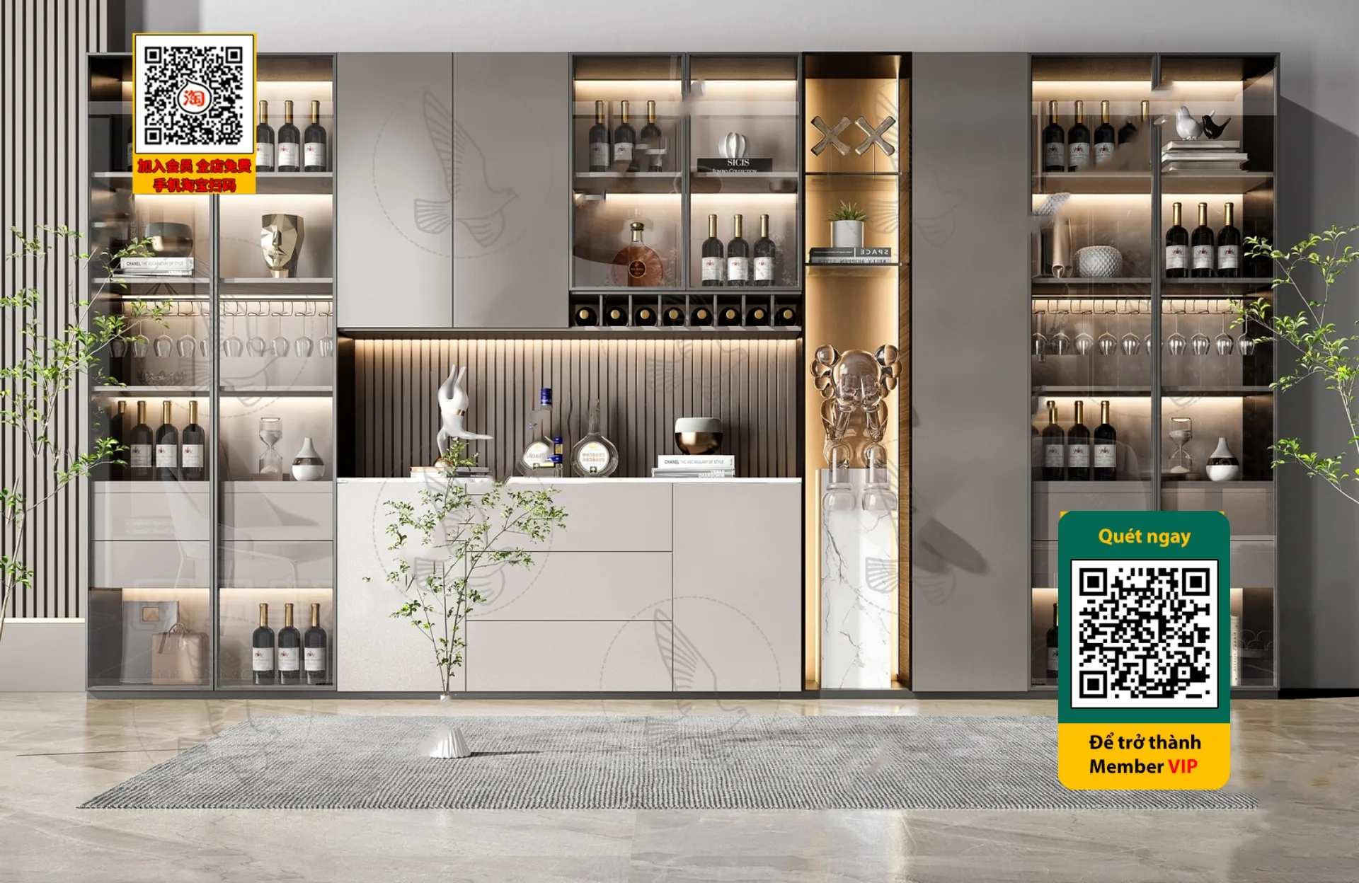 DECOR HELPER – INTERIOR – WINE SHOP – VRAY / CORONA – 3D MODEL – 4563