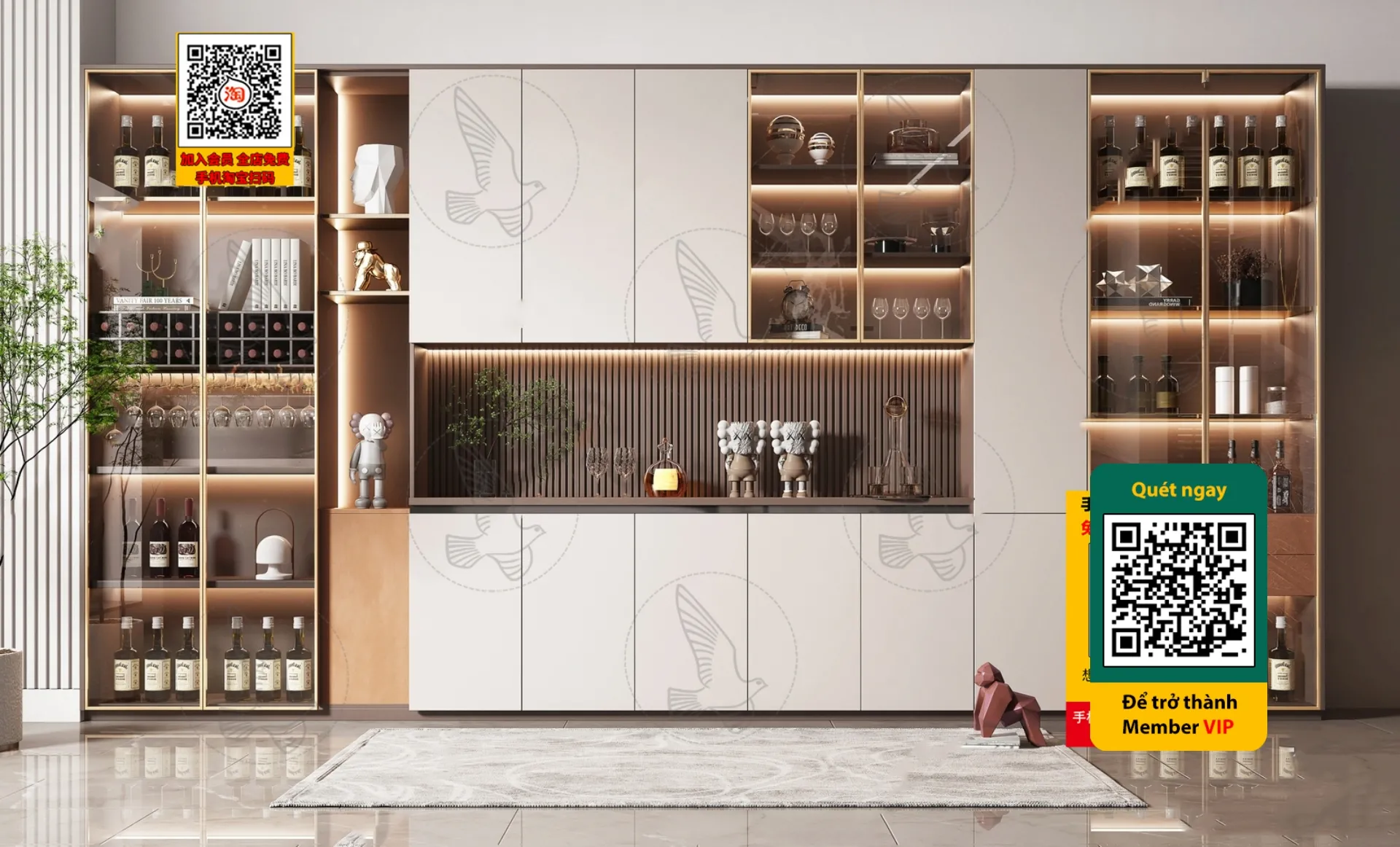 DECOR HELPER – INTERIOR – WINE SHOP – VRAY / CORONA – 3D MODEL – 4565