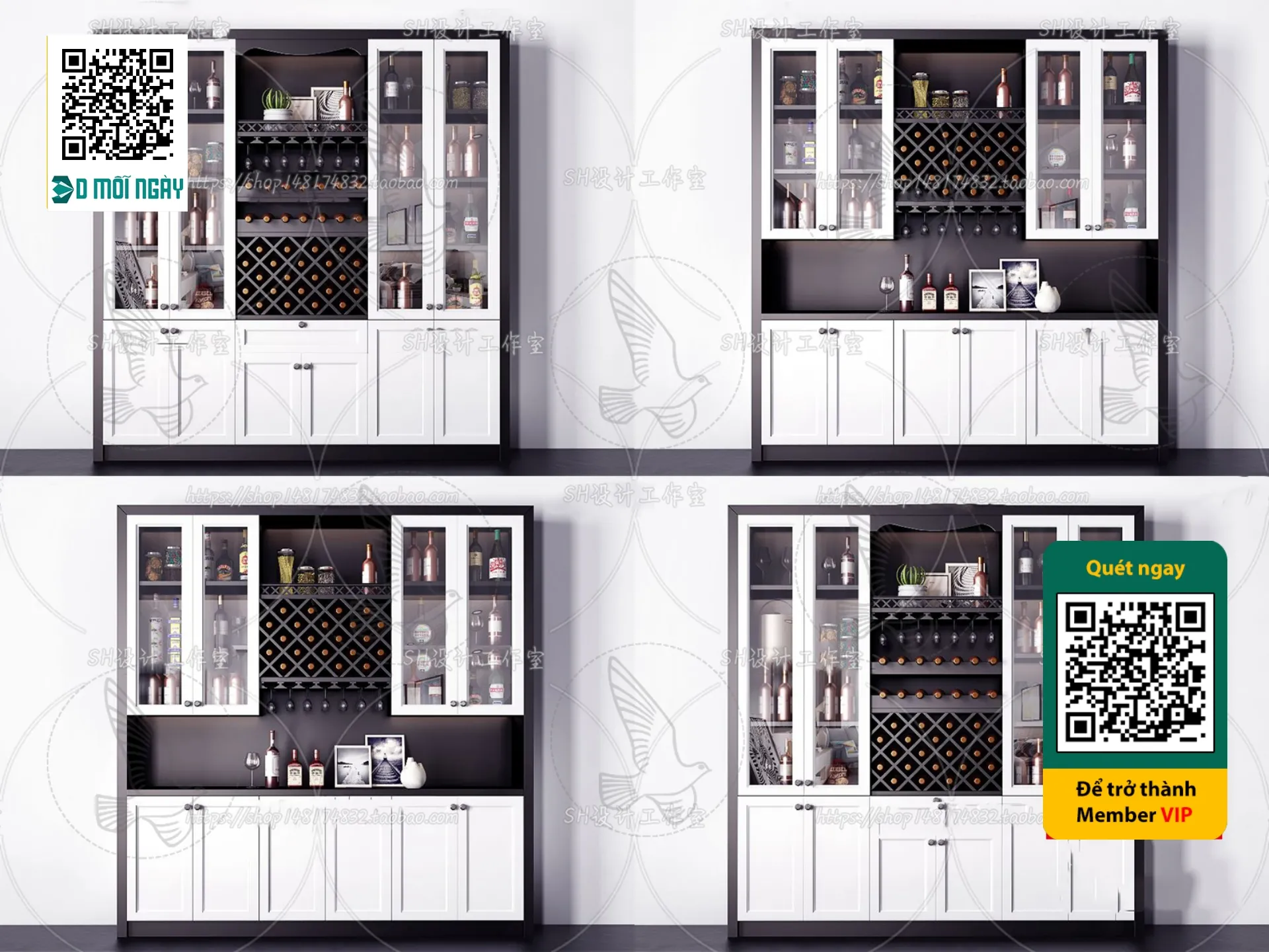 DECOR HELPER – INTERIOR – WINE SHOP – VRAY / CORONA – 3D MODEL – 5169