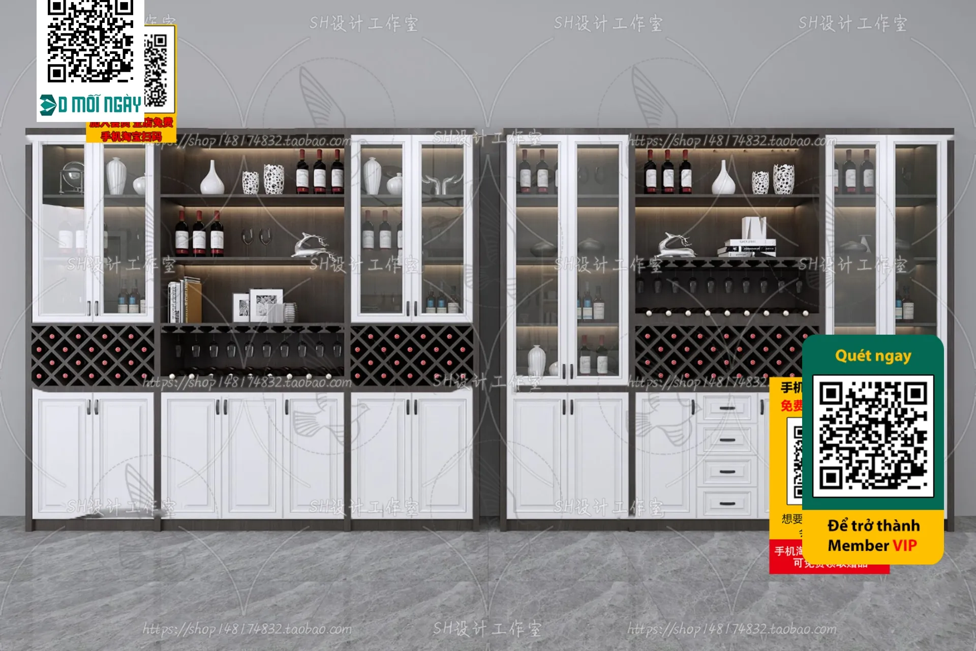 DECOR HELPER – INTERIOR – WINE SHOP – VRAY / CORONA – 3D MODEL – 5173