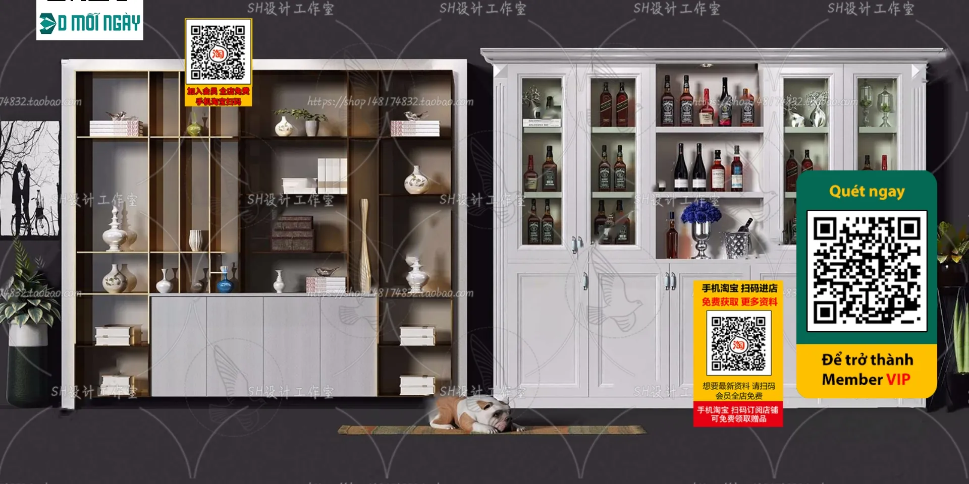 DECOR HELPER – INTERIOR – WINE SHOP – VRAY / CORONA – 3D MODEL – 5177