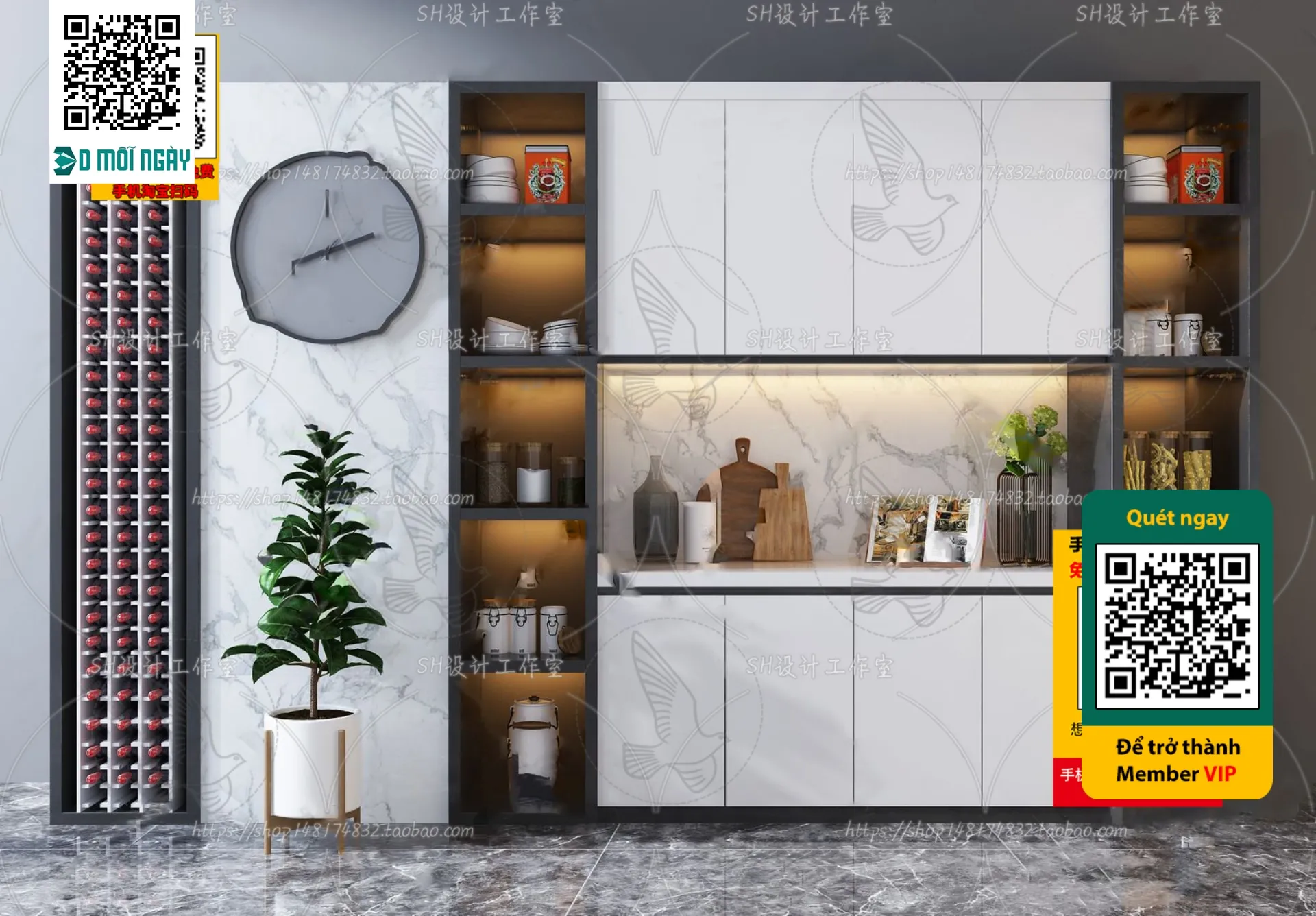 DECOR HELPER – INTERIOR – WINE SHOP – VRAY / CORONA – 3D MODEL – 5178