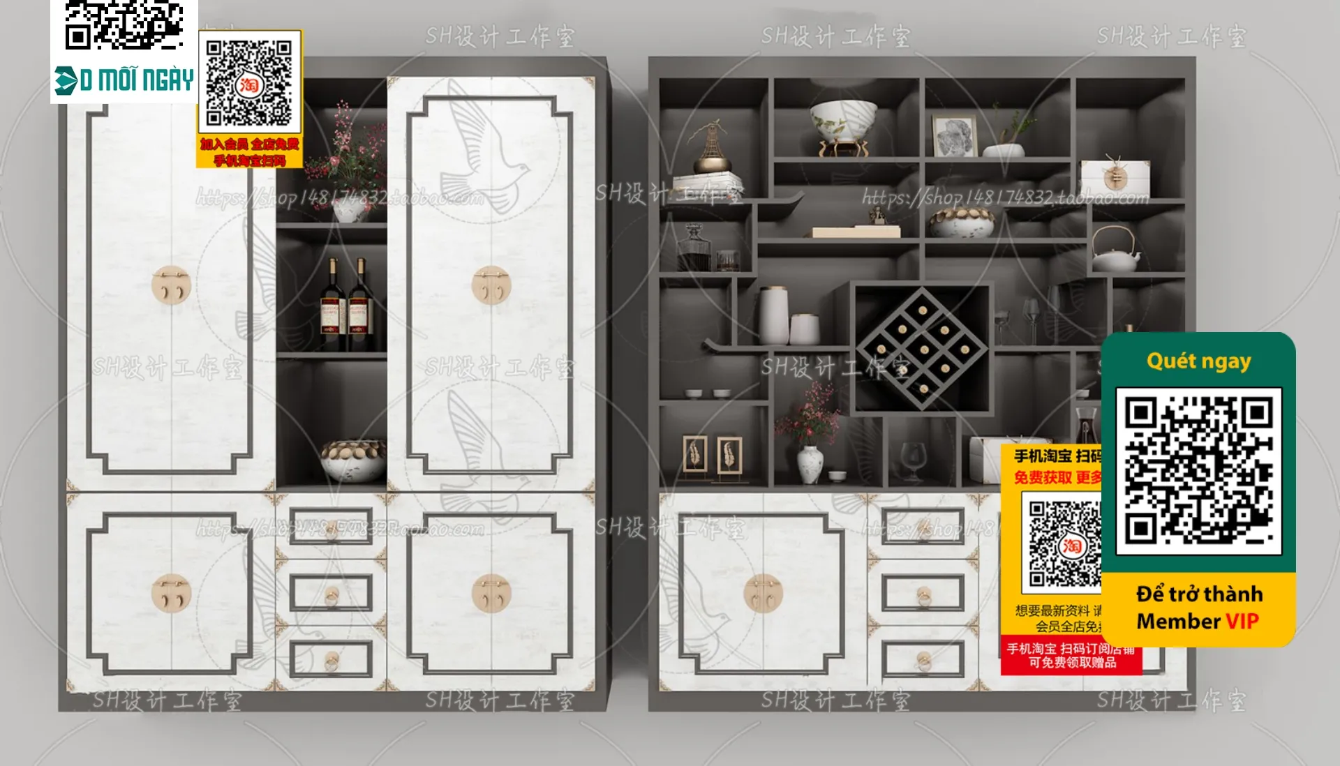 DECOR HELPER – INTERIOR – WINE SHOP – VRAY / CORONA – 3D MODEL – 5179