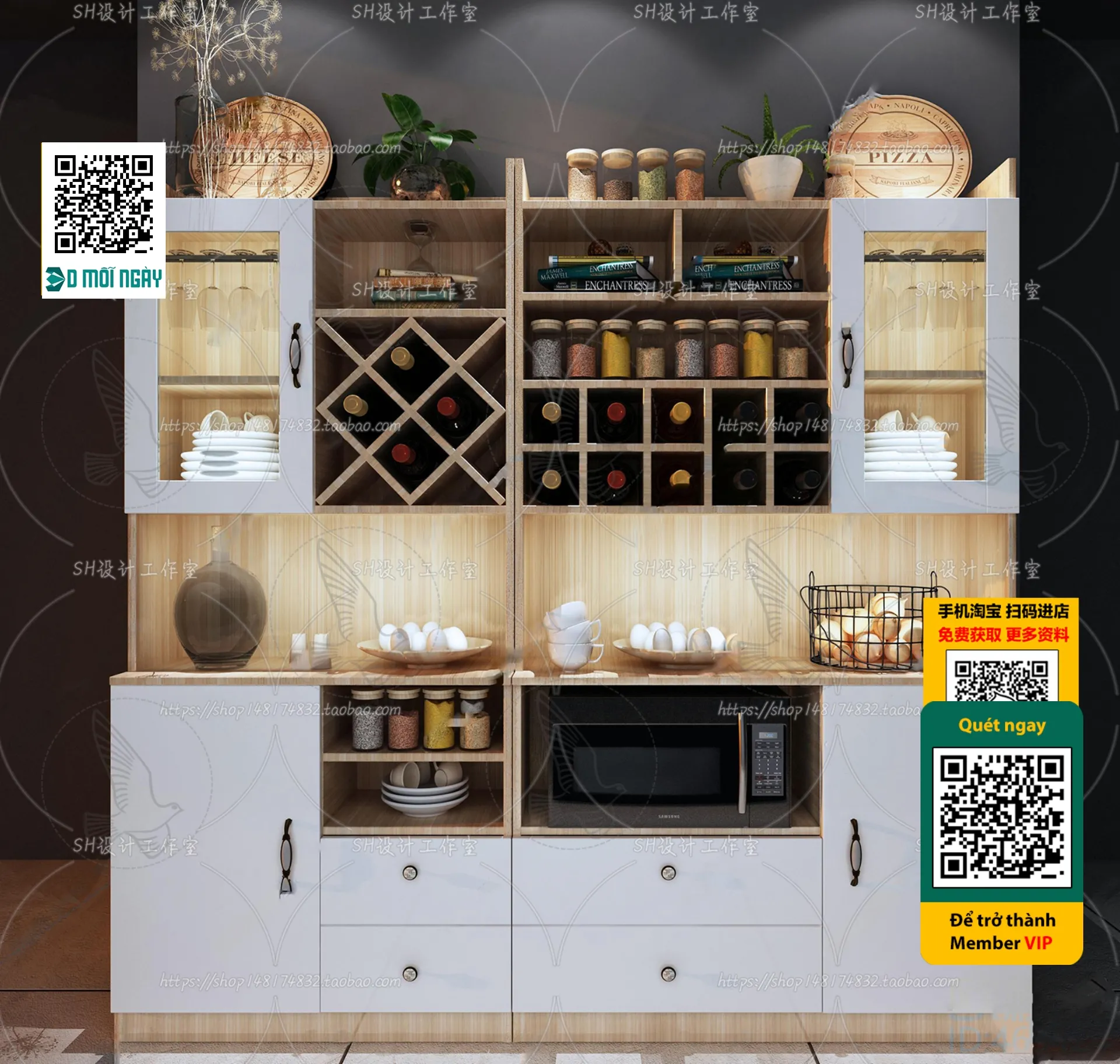 DECOR HELPER – INTERIOR – WINE SHOP – VRAY / CORONA – 3D MODEL – 5189