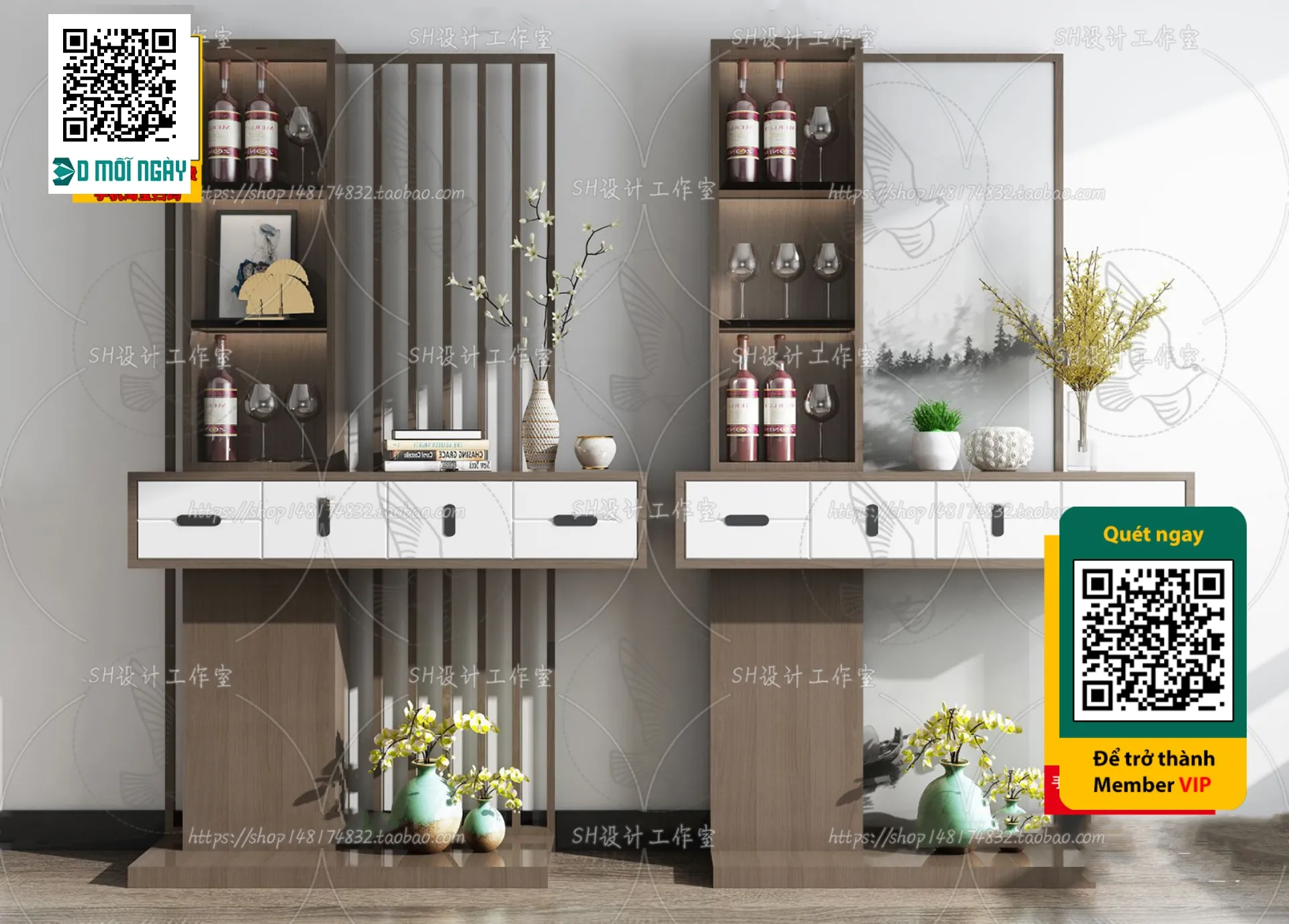 DECOR HELPER – INTERIOR – WINE SHOP – VRAY / CORONA – 3D MODEL – 5197