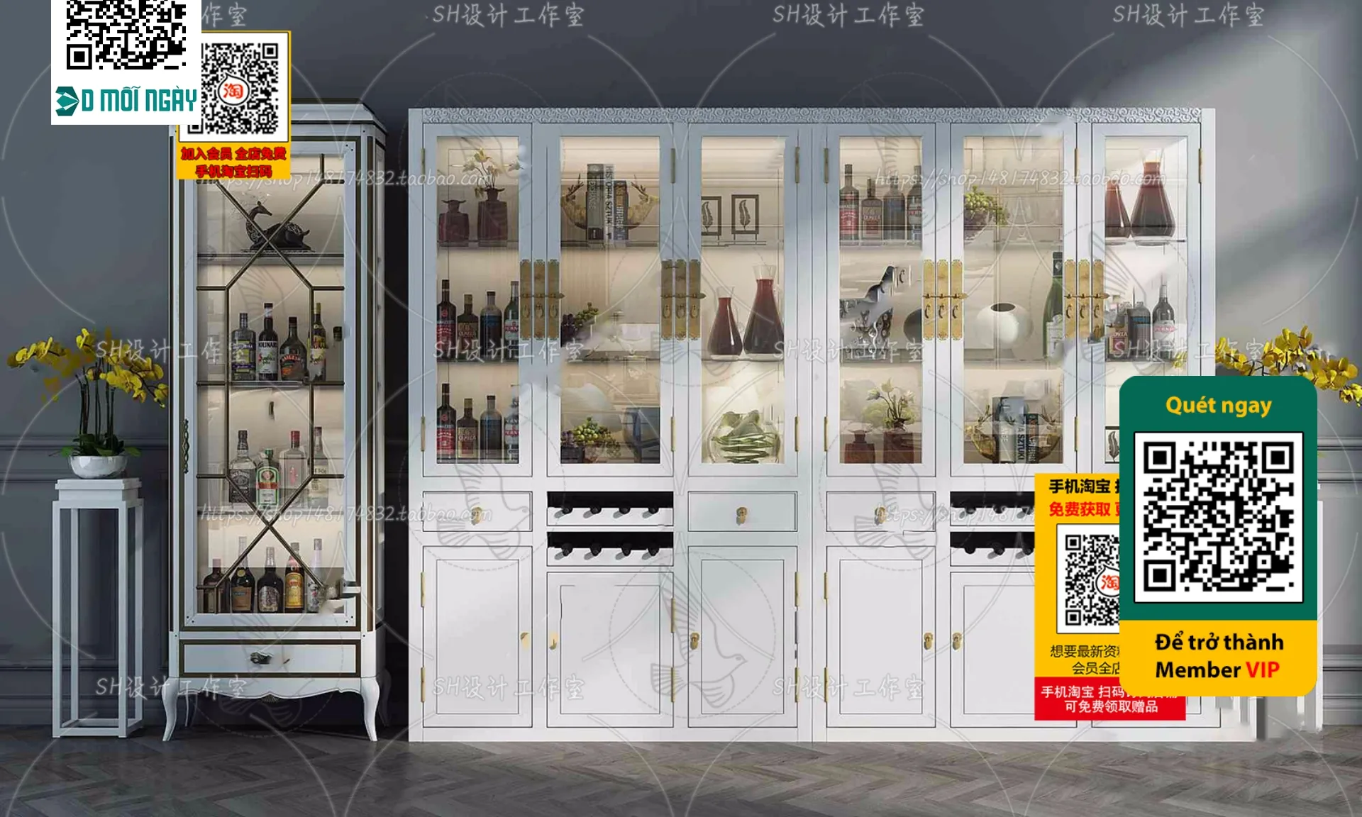 DECOR HELPER – INTERIOR – WINE SHOP – VRAY / CORONA – 3D MODEL – 5200