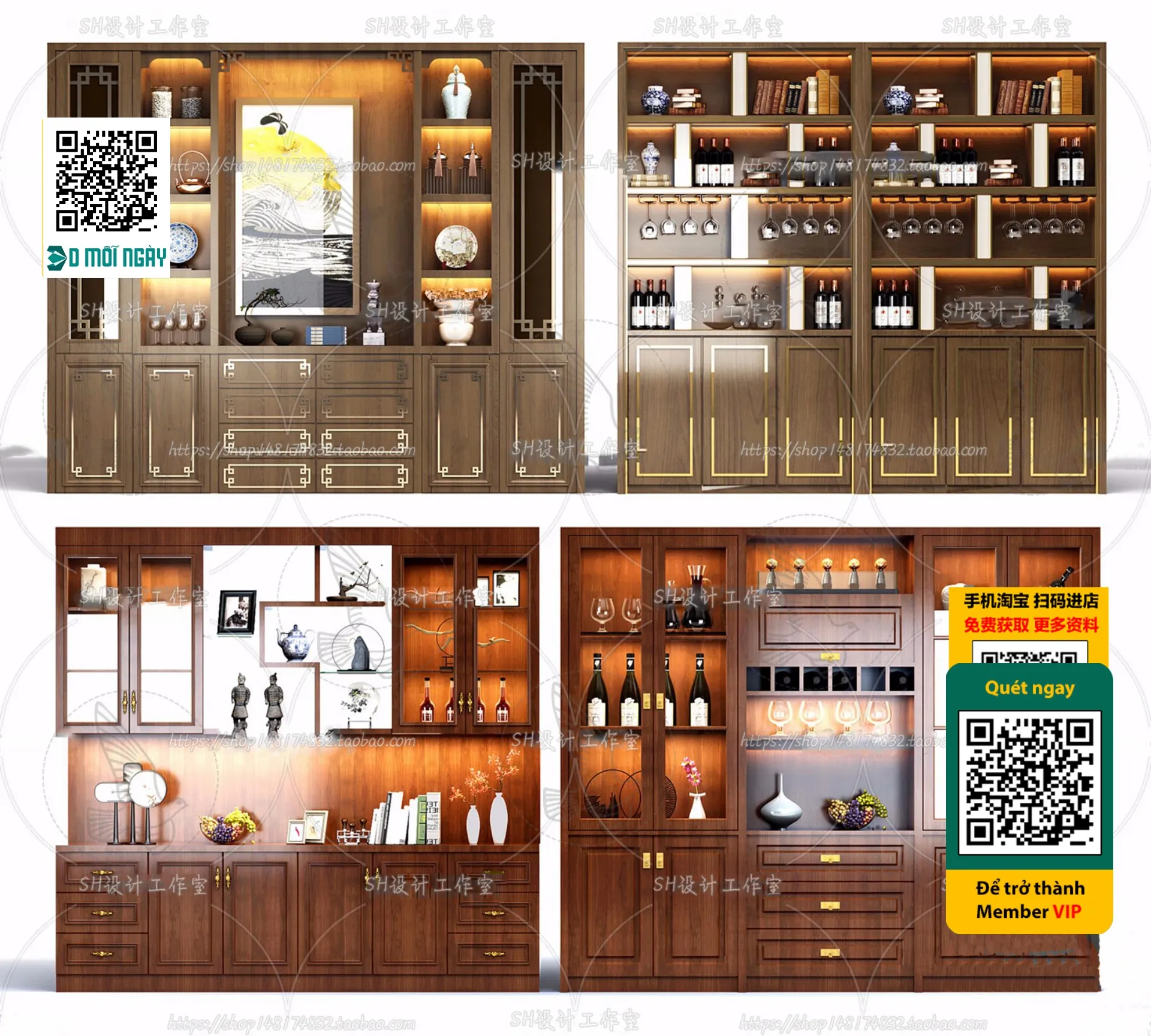 DECOR HELPER – INTERIOR – WINE SHOP – VRAY / CORONA – 3D MODEL – 5202