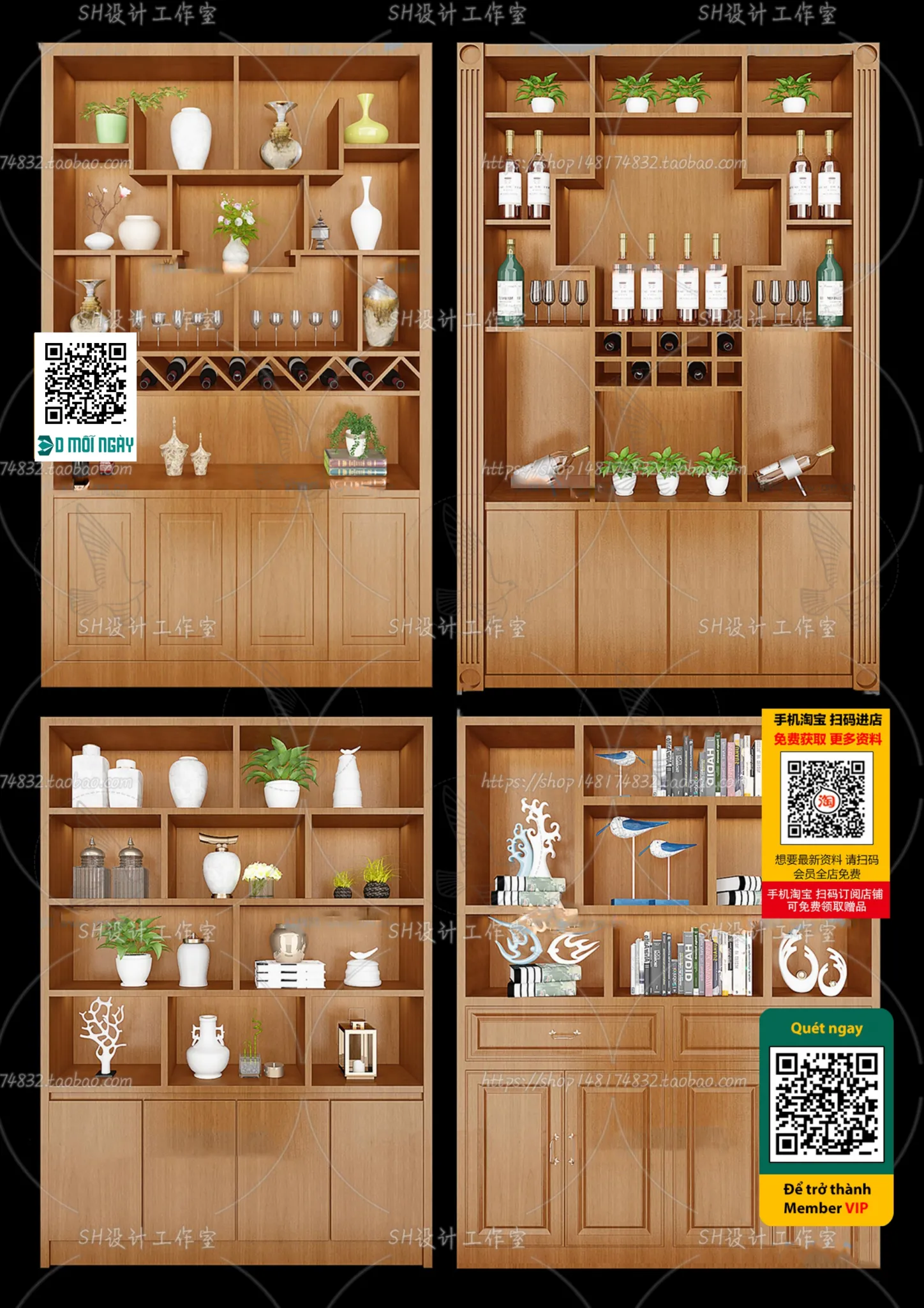 DECOR HELPER – INTERIOR – WINE SHOP – VRAY / CORONA – 3D MODEL – 5203