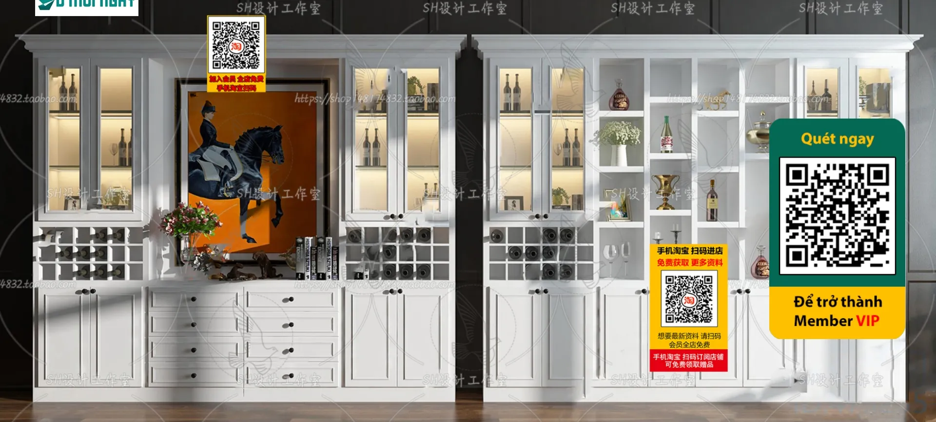 DECOR HELPER – INTERIOR – WINE SHOP – VRAY / CORONA – 3D MODEL – 5220
