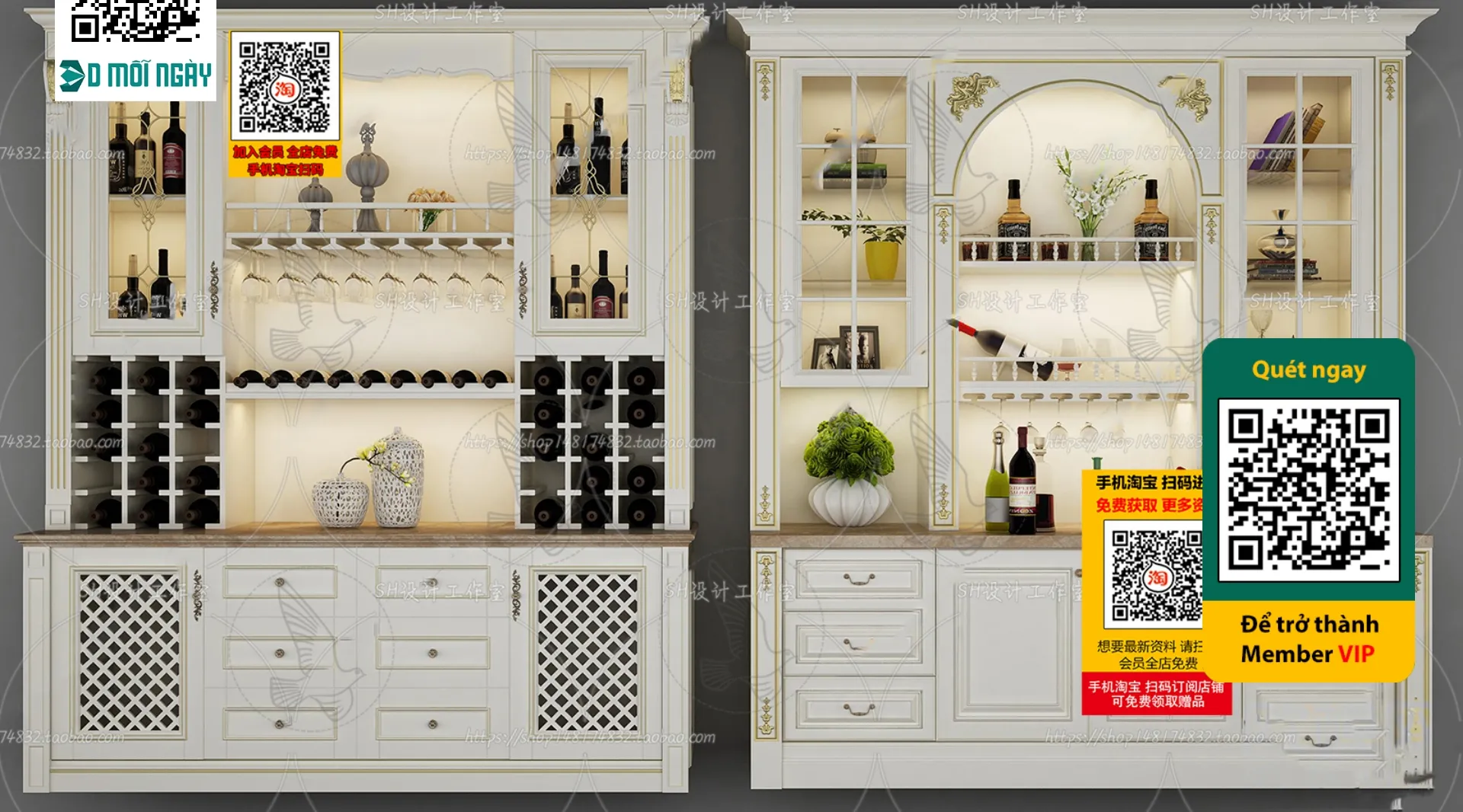 DECOR HELPER – INTERIOR – WINE SHOP – VRAY / CORONA – 3D MODEL – 5222