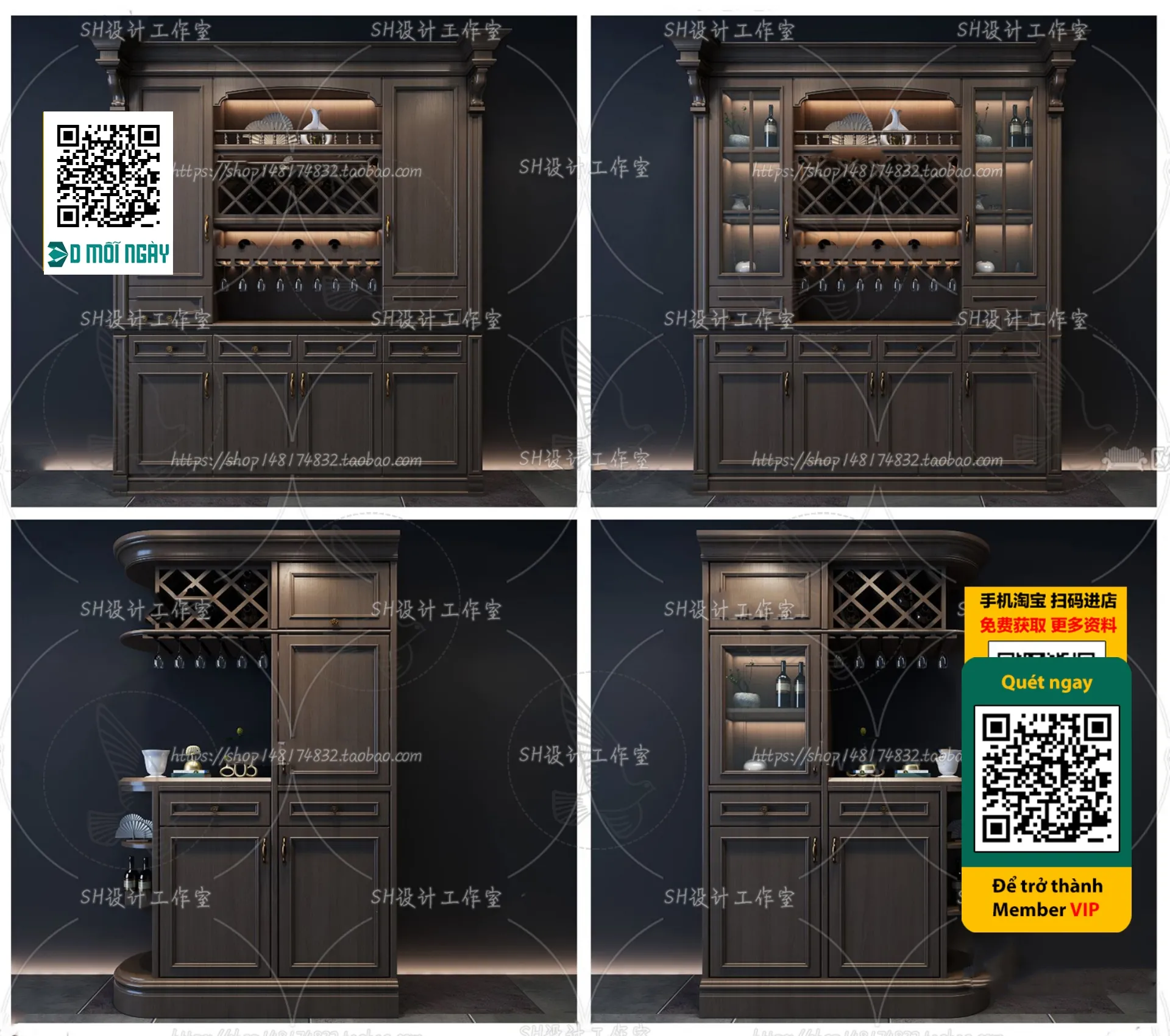 DECOR HELPER – INTERIOR – WINE SHOP – VRAY / CORONA – 3D MODEL – 5245