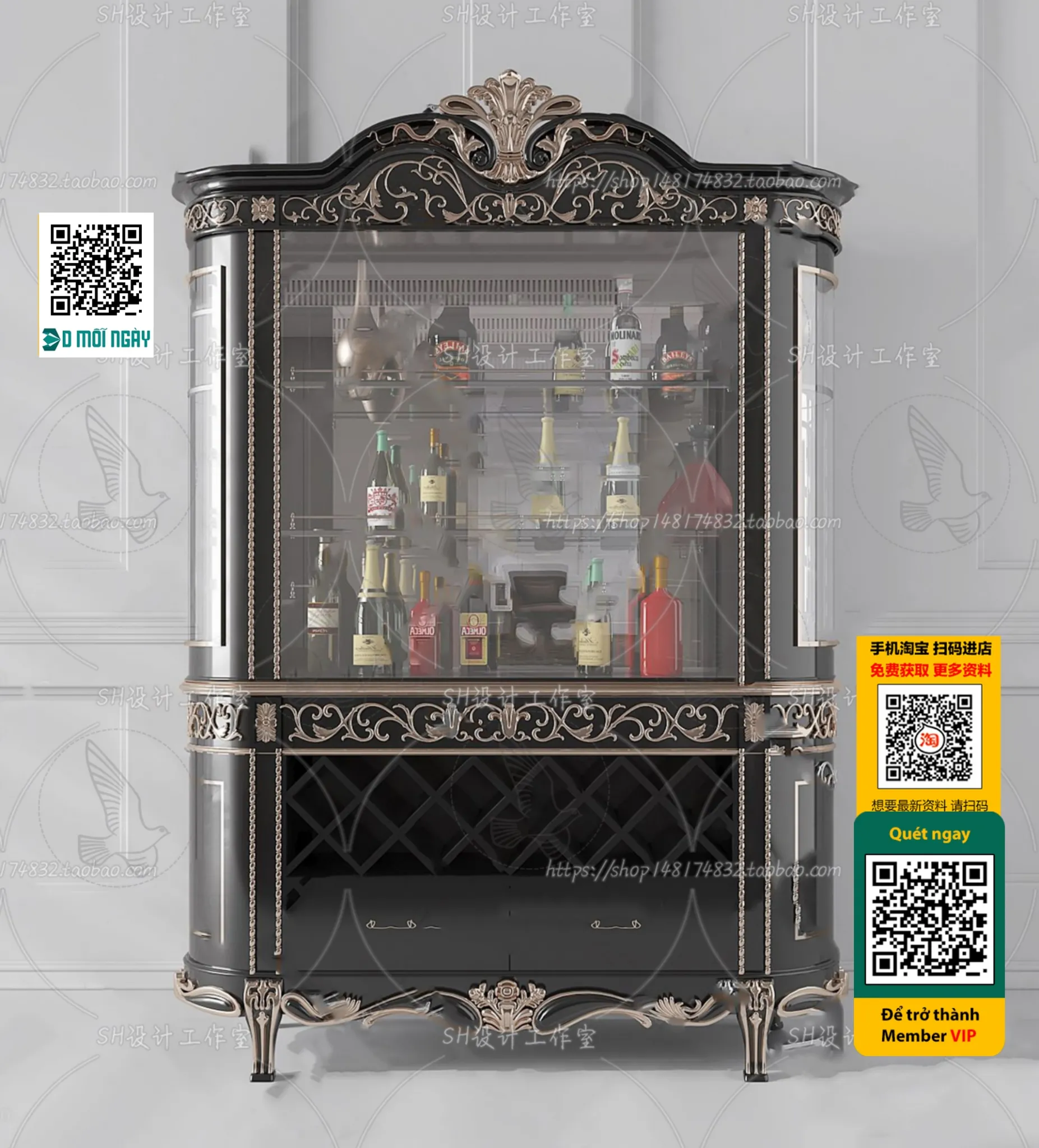 DECOR HELPER – INTERIOR – WINE SHOP – VRAY / CORONA – 3D MODEL – 5249