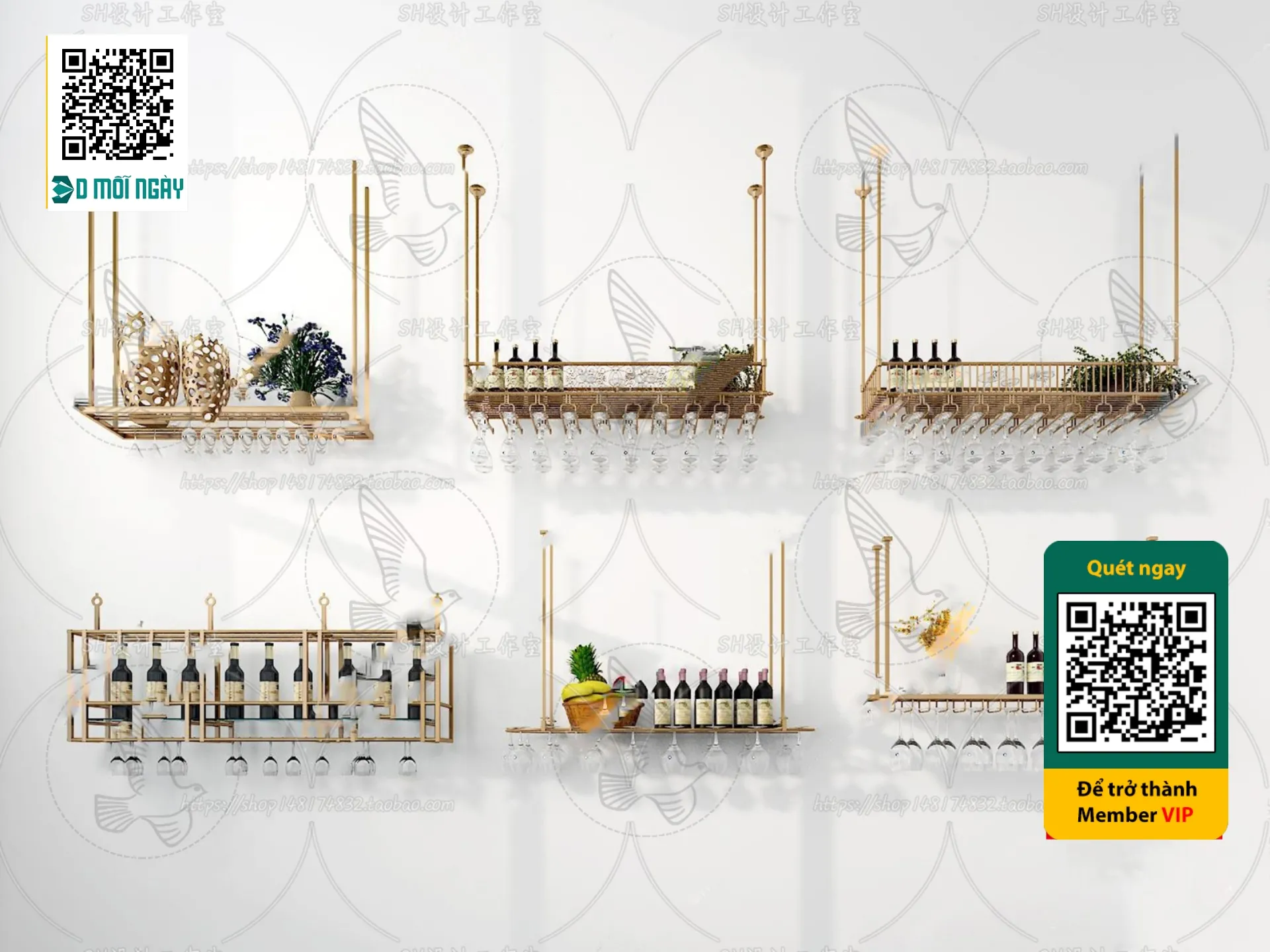 DECOR HELPER – INTERIOR – WINE SHOP – VRAY / CORONA – 3D MODEL – 5253