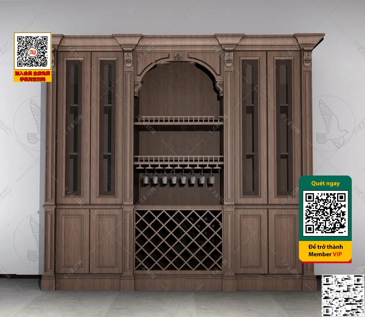 DECOR HELPER – INTERIOR – WINE SHOP – VRAY / CORONA – 3D MODEL – 5618