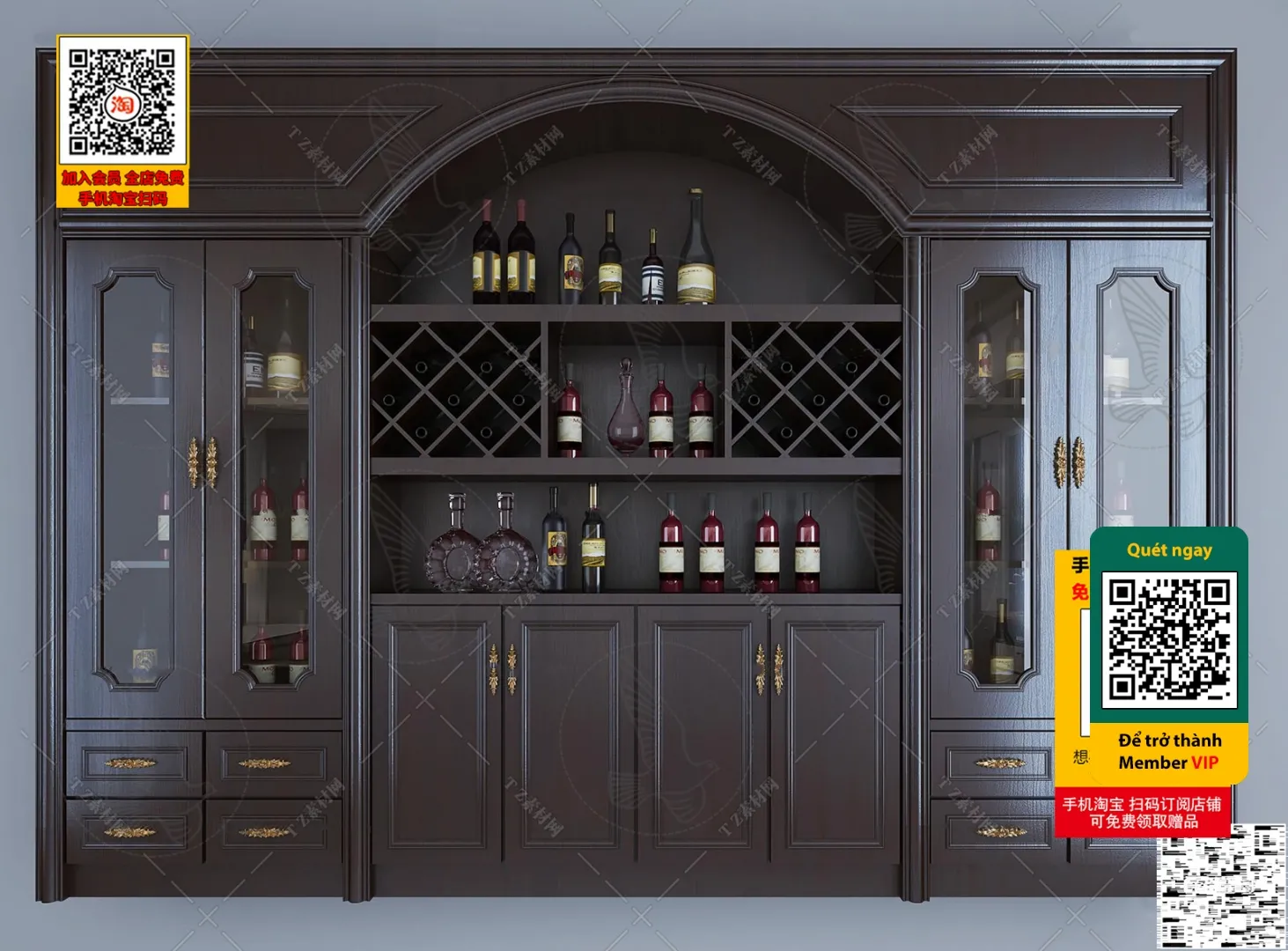 DECOR HELPER – INTERIOR – WINE SHOP – VRAY / CORONA – 3D MODEL – 5626