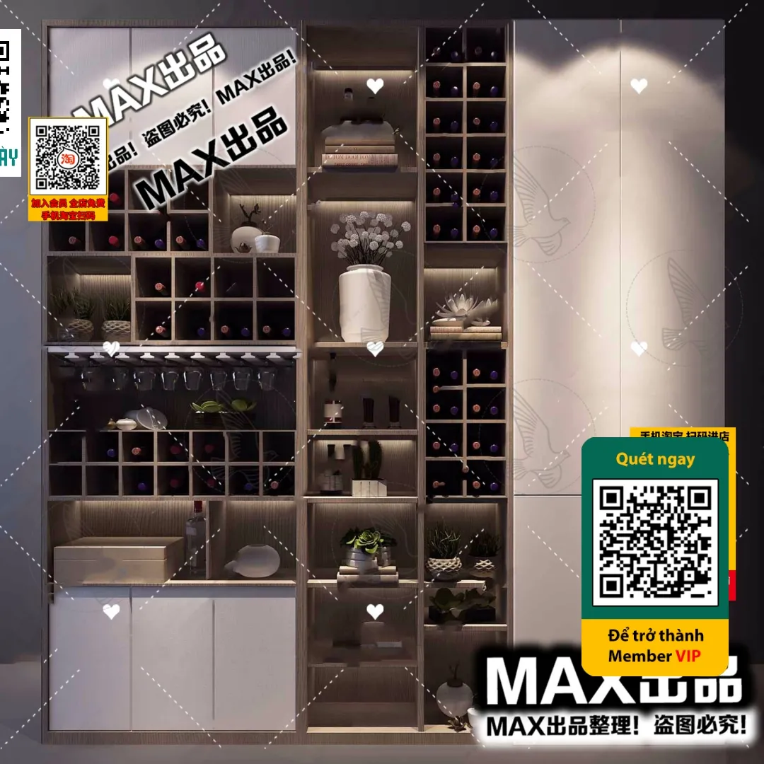 DECOR HELPER – INTERIOR – WINE SHOP – VRAY / CORONA – 3D MODEL – 5776