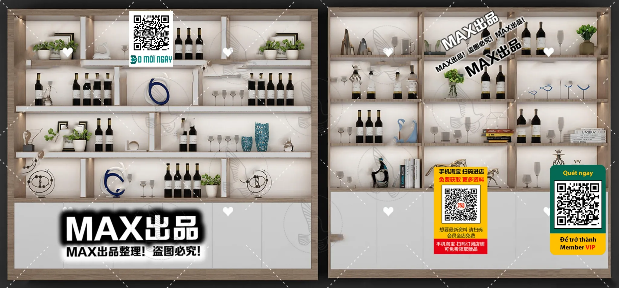 DECOR HELPER – INTERIOR – WINE SHOP – VRAY / CORONA – 3D MODEL – 5777