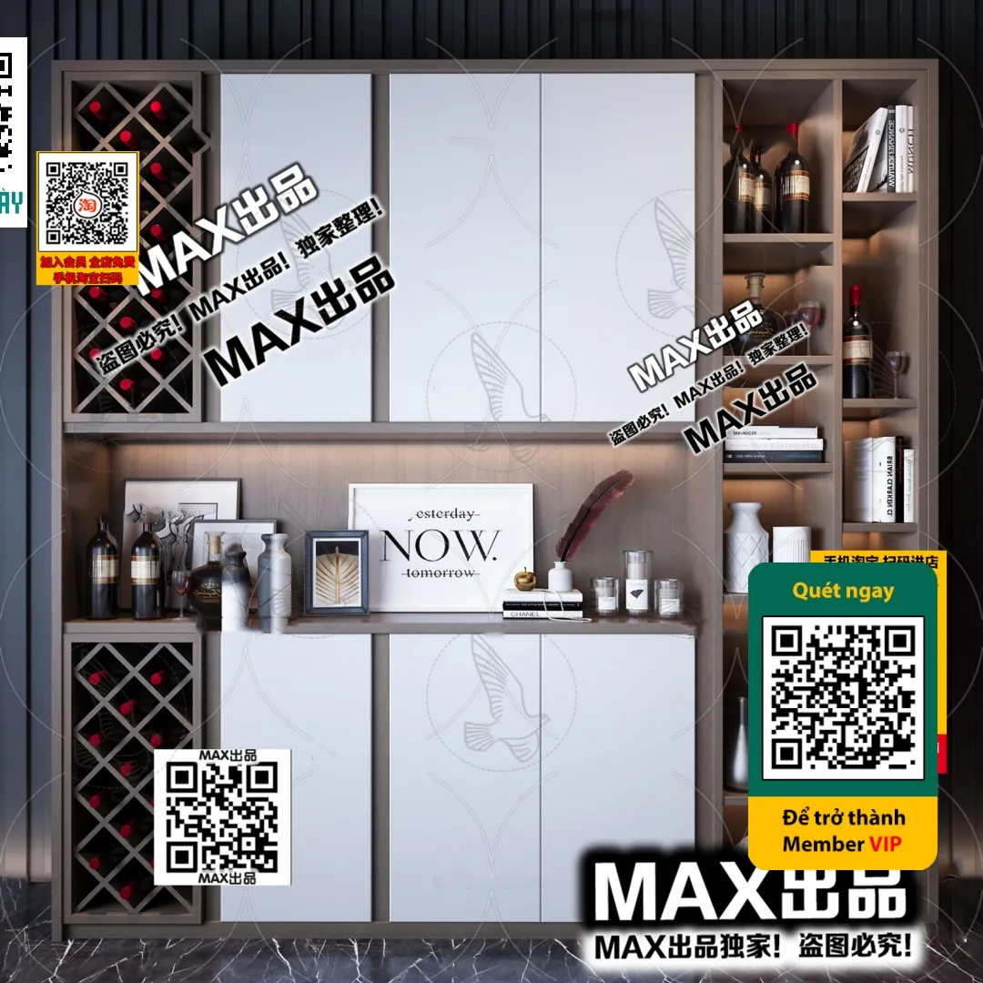 DECOR HELPER – INTERIOR – WINE SHOP – VRAY / CORONA – 3D MODEL – 5785