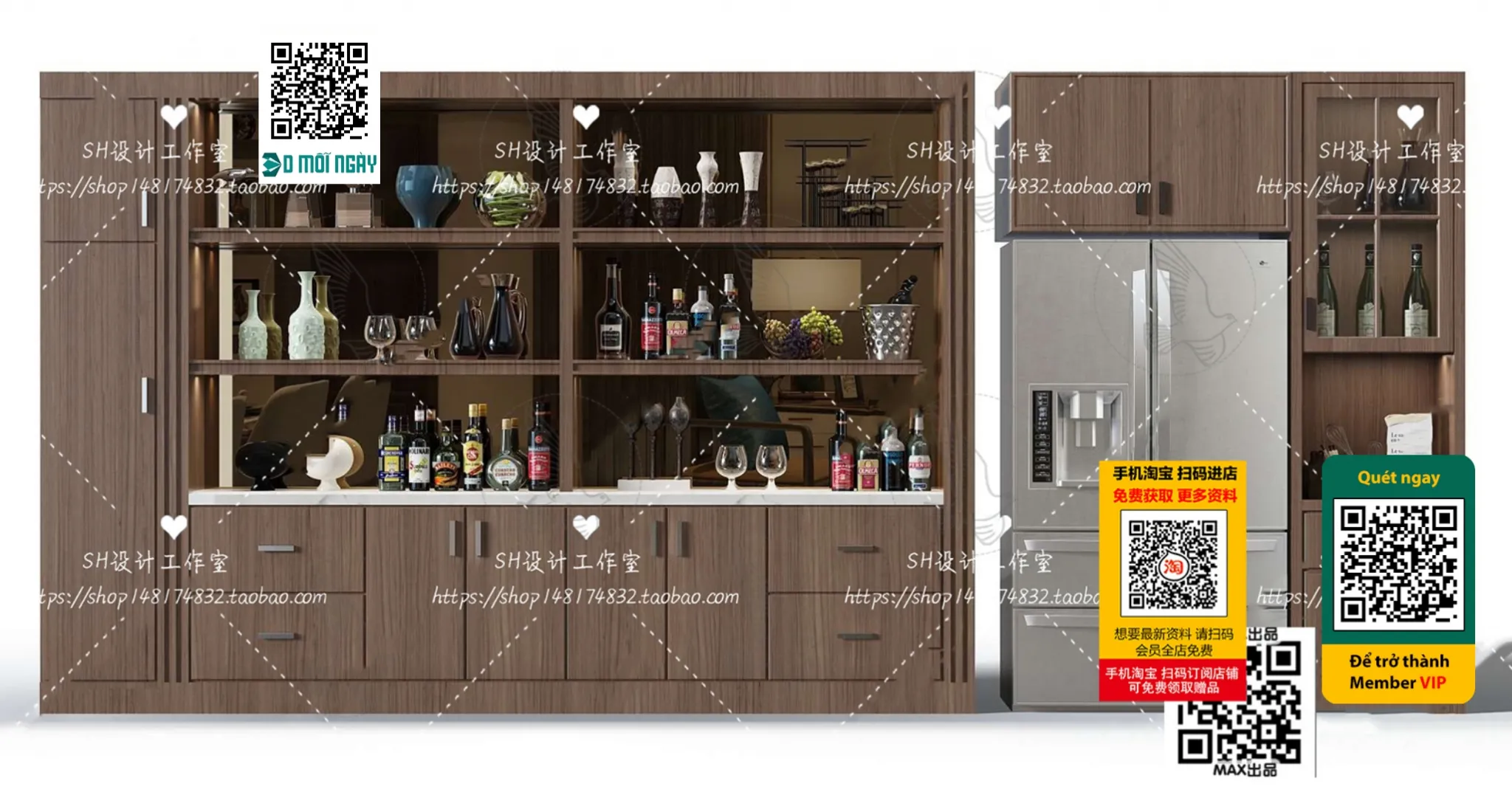 DECOR HELPER – INTERIOR – WINE SHOP – VRAY / CORONA – 3D MODEL – 5790