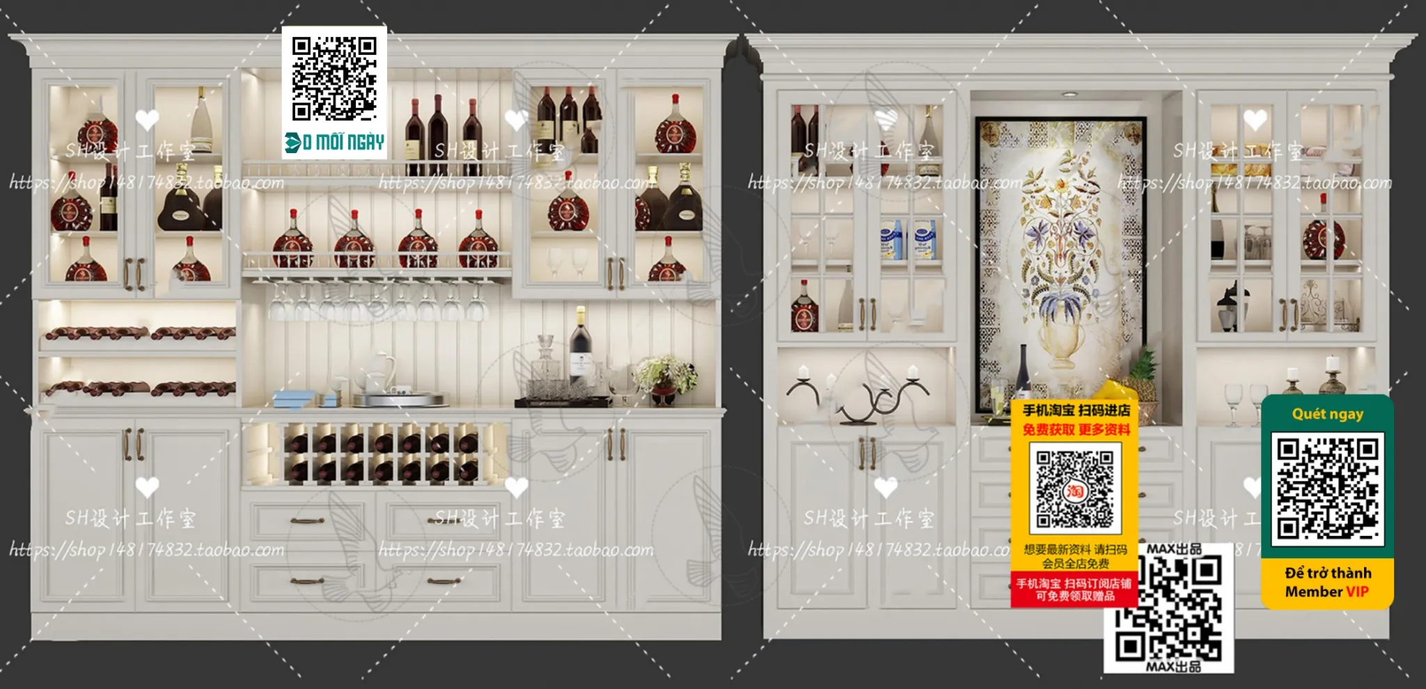 DECOR HELPER – INTERIOR – WINE SHOP – VRAY / CORONA – 3D MODEL – 5792