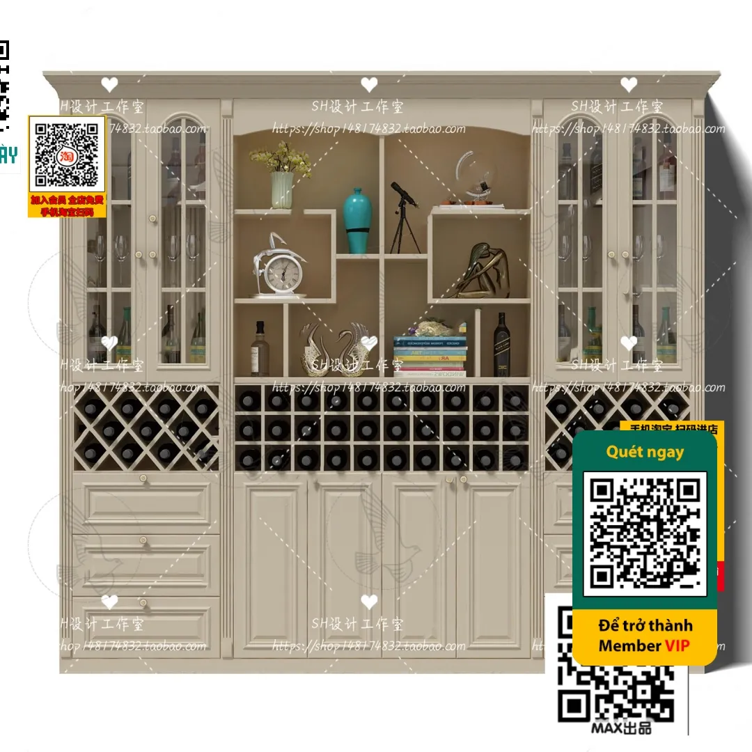 DECOR HELPER – INTERIOR – WINE SHOP – VRAY / CORONA – 3D MODEL – 5793