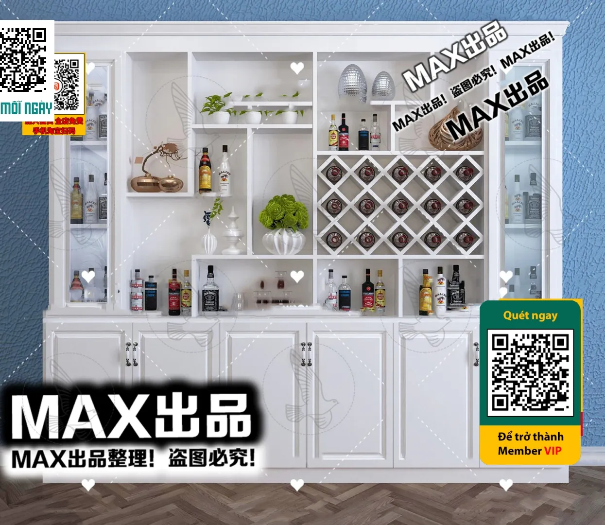 DECOR HELPER – INTERIOR – WINE SHOP – VRAY / CORONA – 3D MODEL – 5795