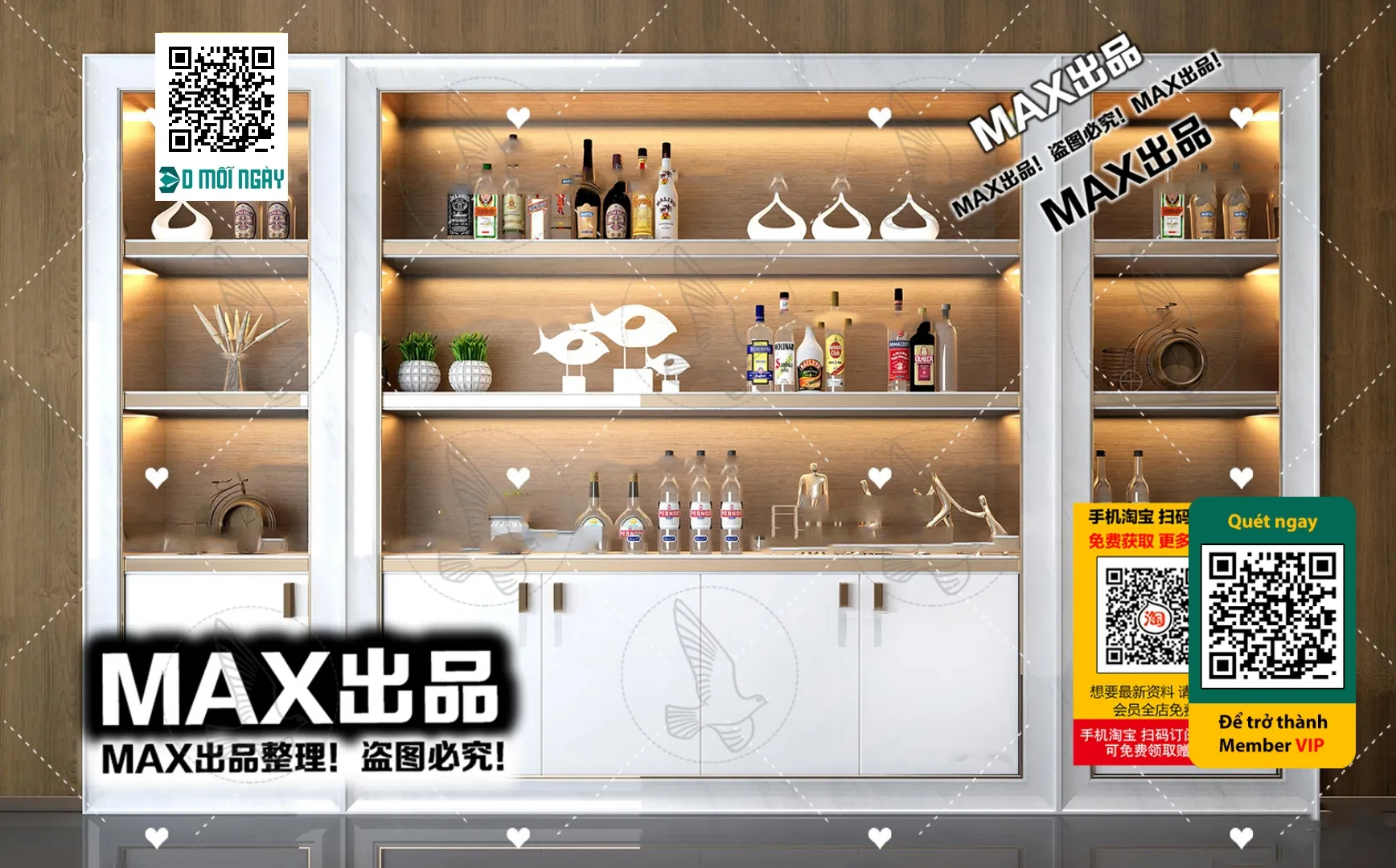 DECOR HELPER – INTERIOR – WINE SHOP – VRAY / CORONA – 3D MODEL – 5796