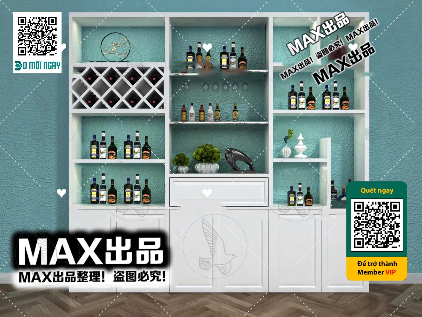 DECOR HELPER – INTERIOR – WINE SHOP – VRAY / CORONA – 3D MODEL – 5799