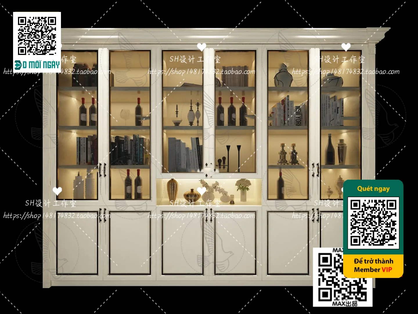 DECOR HELPER – INTERIOR – WINE SHOP – VRAY / CORONA – 3D MODEL – 5801