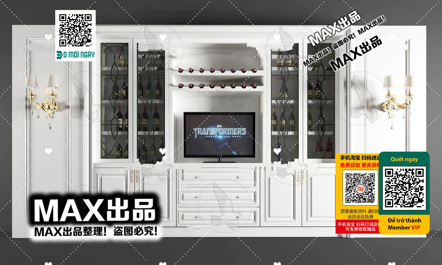 DECOR HELPER – INTERIOR – WINE SHOP – VRAY / CORONA – 3D MODEL – 5802