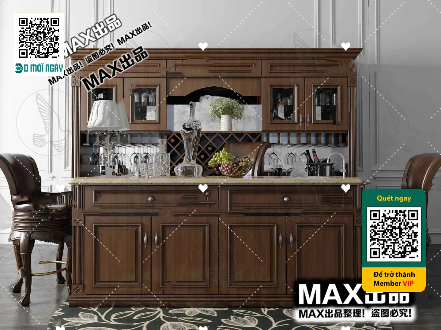 DECOR HELPER – INTERIOR – WINE SHOP – VRAY / CORONA – 3D MODEL – 5805