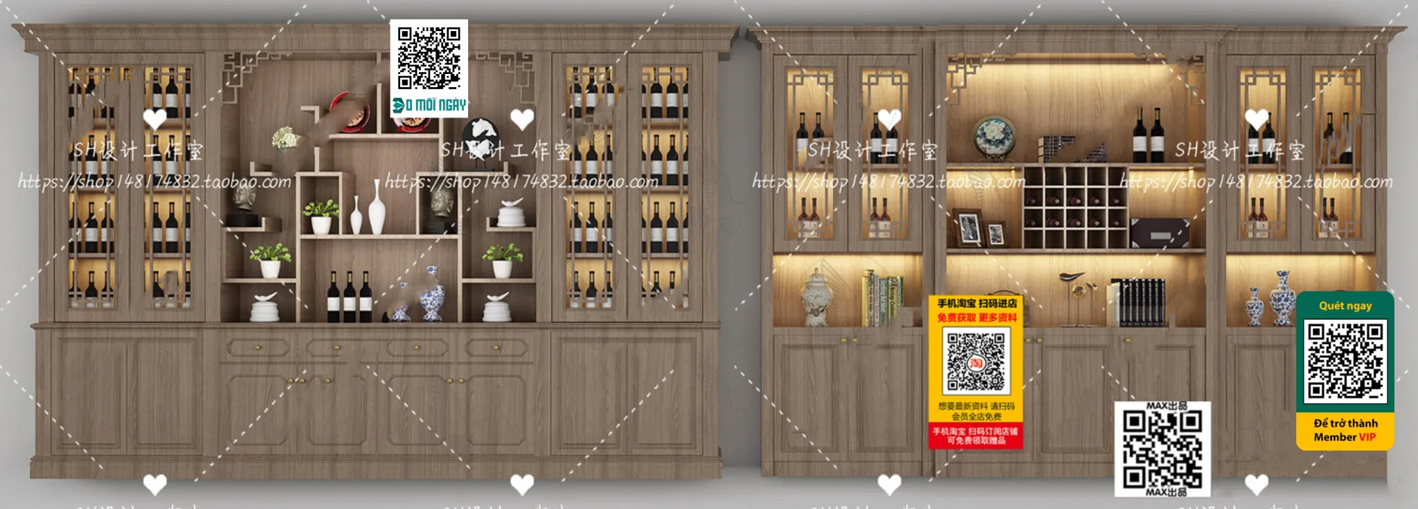 DECOR HELPER – INTERIOR – WINE SHOP – VRAY / CORONA – 3D MODEL – 5807