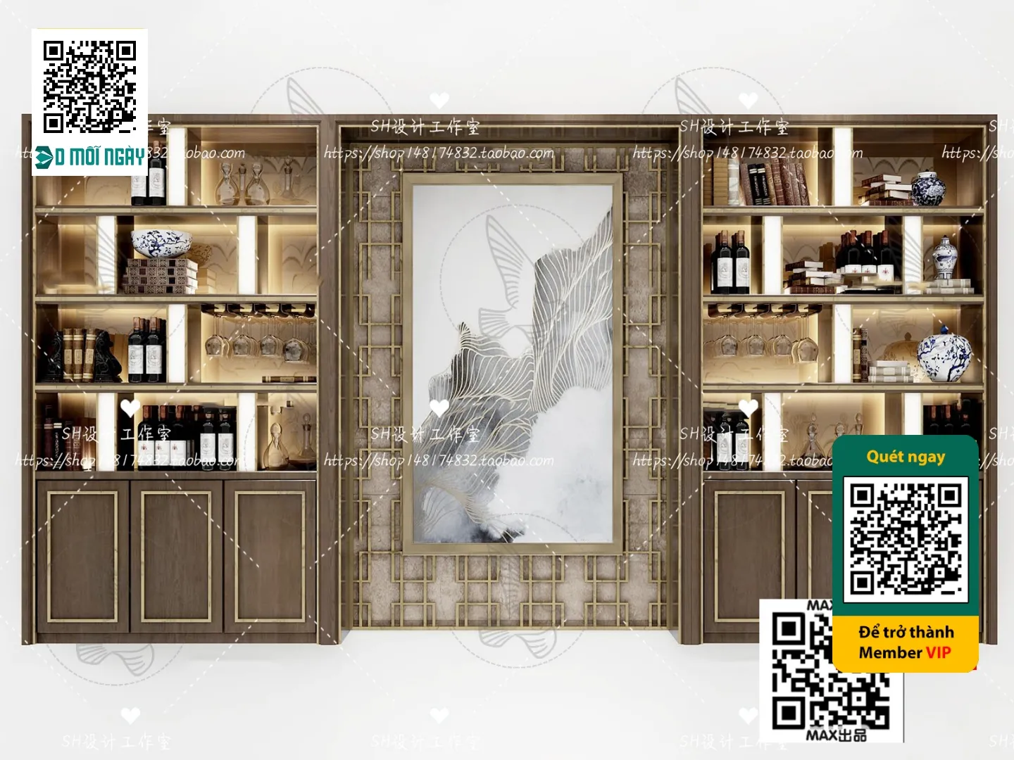 DECOR HELPER – INTERIOR – WINE SHOP – VRAY / CORONA – 3D MODEL – 5808