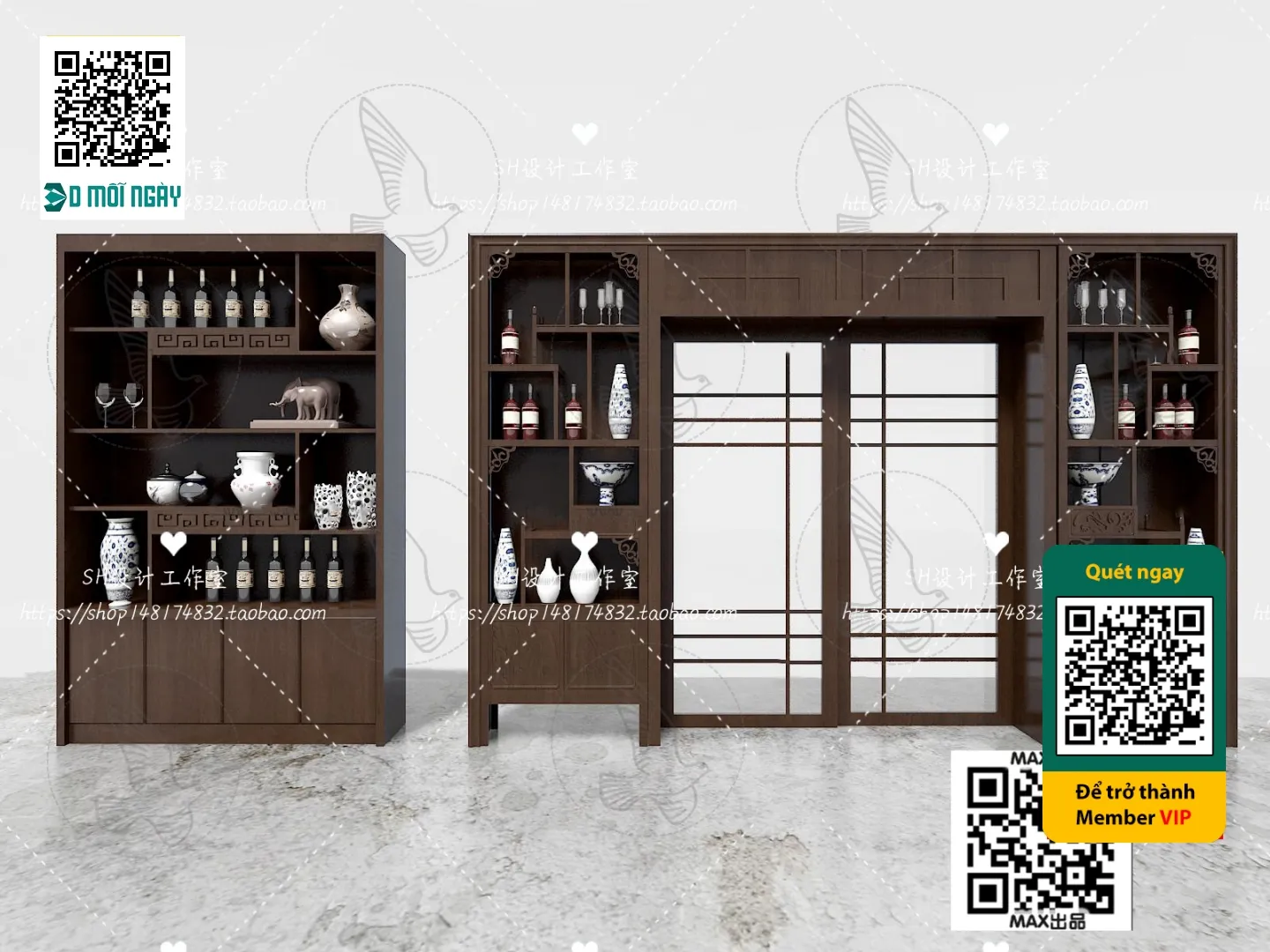 DECOR HELPER – INTERIOR – WINE SHOP – VRAY / CORONA – 3D MODEL – 5810