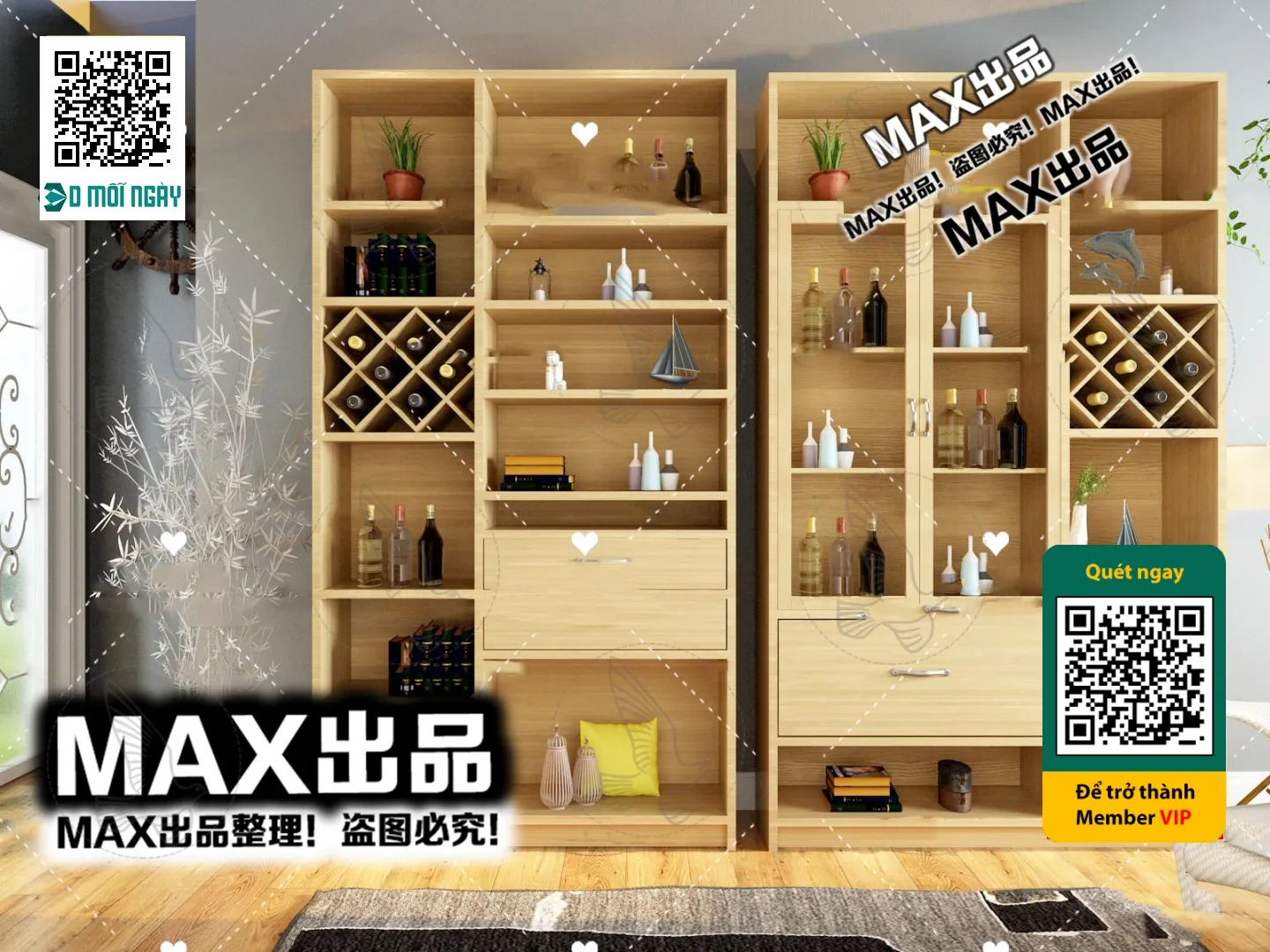 DECOR HELPER – INTERIOR – WINE SHOP – VRAY / CORONA – 3D MODEL – 5814