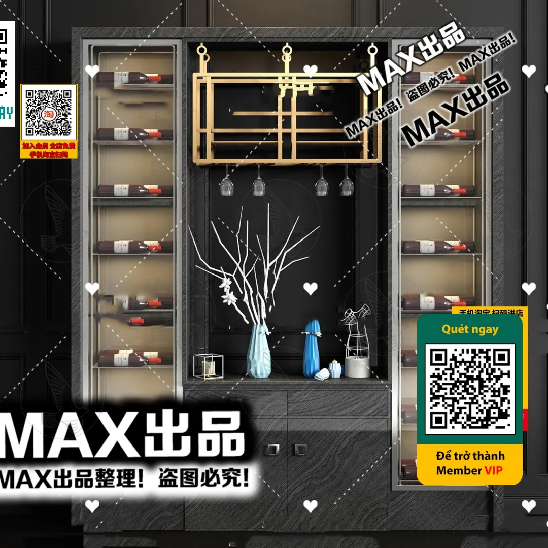 DECOR HELPER – INTERIOR – WINE SHOP – VRAY / CORONA – 3D MODEL – 5815