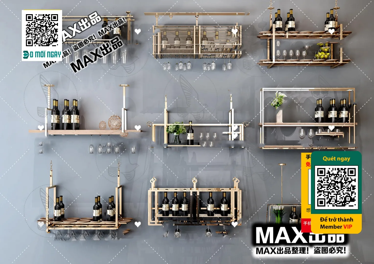 DECOR HELPER – INTERIOR – WINE SHOP – VRAY / CORONA – 3D MODEL – 5819