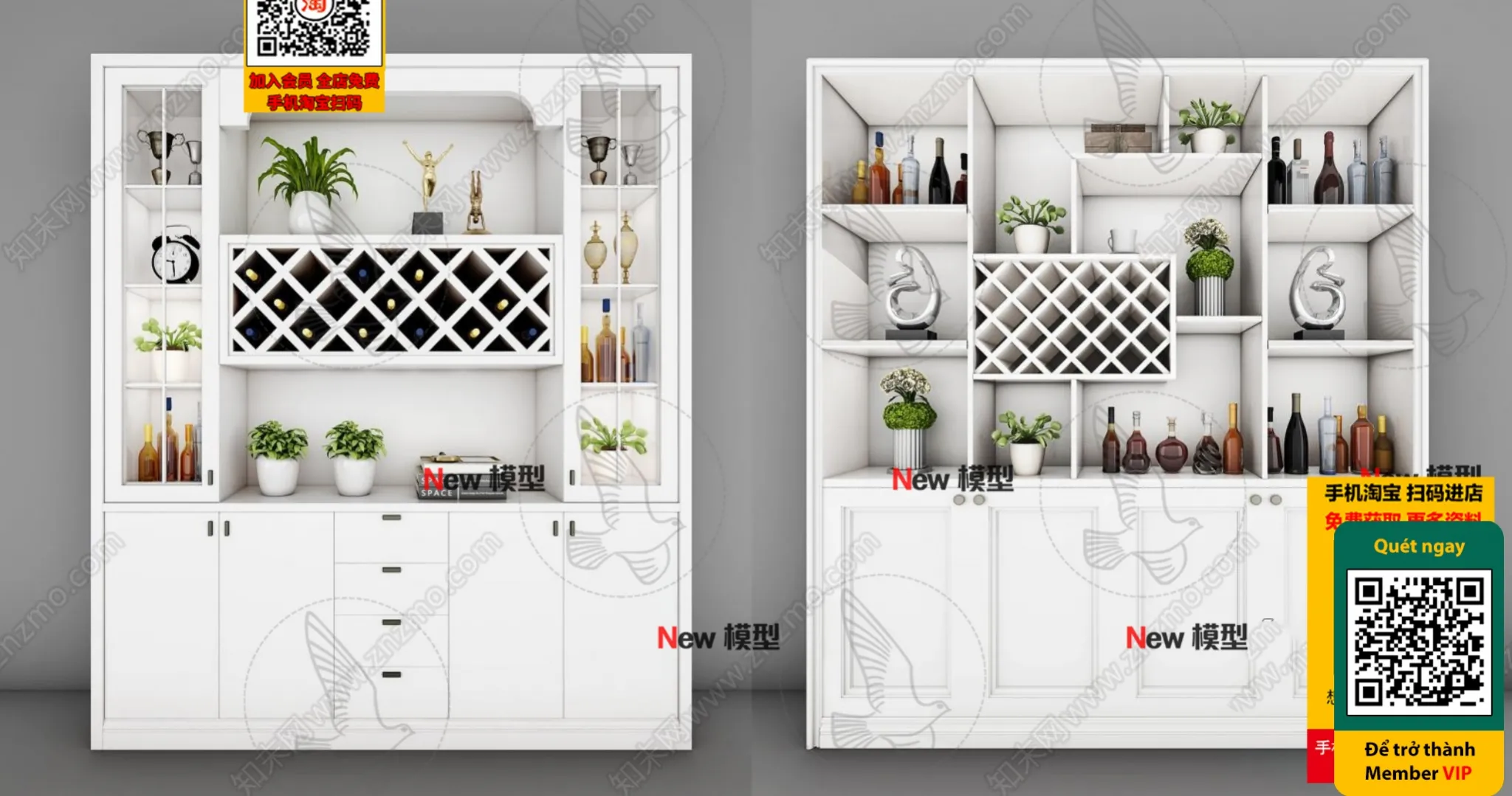 DECOR HELPER – INTERIOR – WINE SHOP – VRAY / CORONA – 3D MODEL – 6175