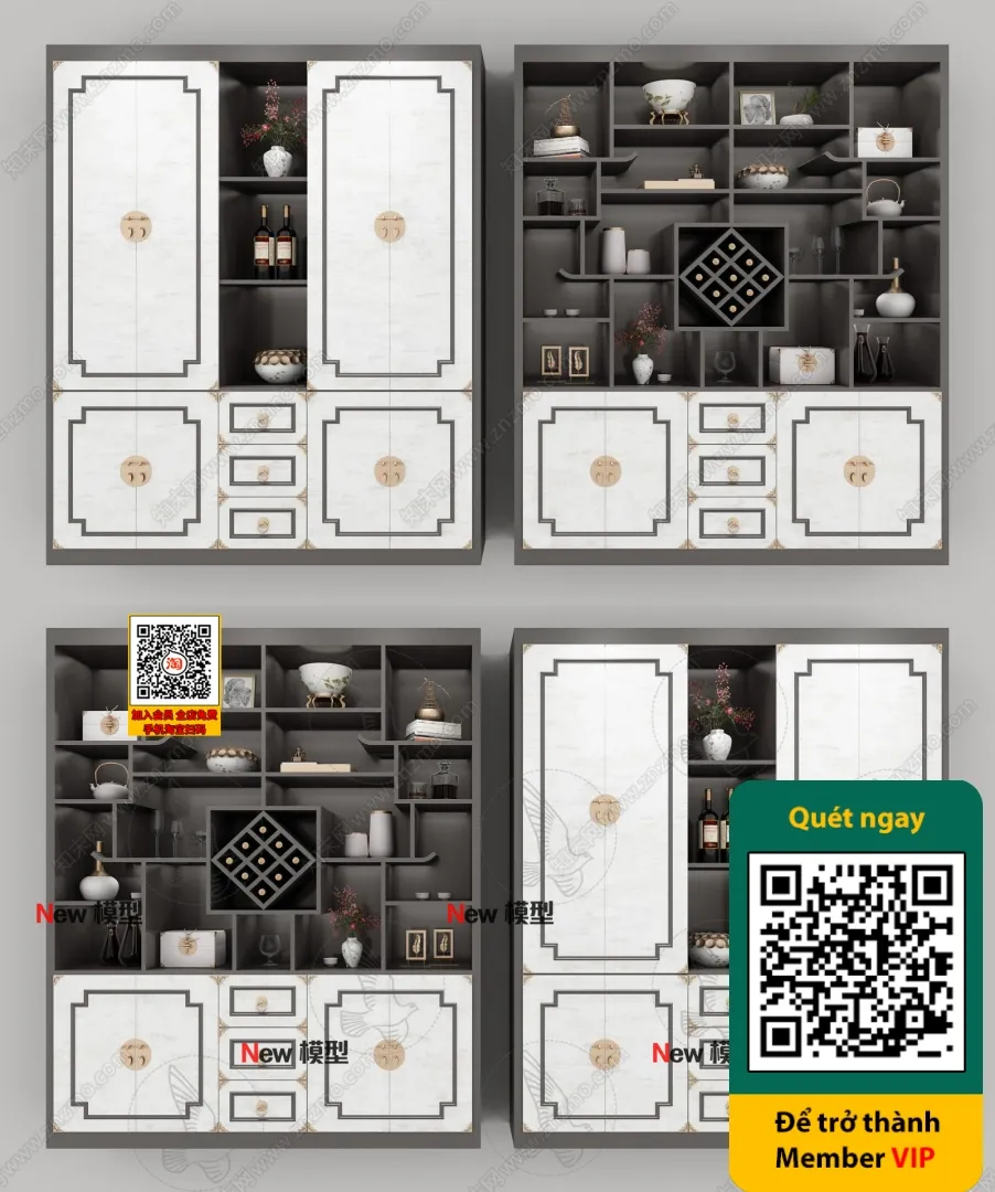 DECOR HELPER – INTERIOR – WINE SHOP – VRAY / CORONA – 3D MODEL – 6176