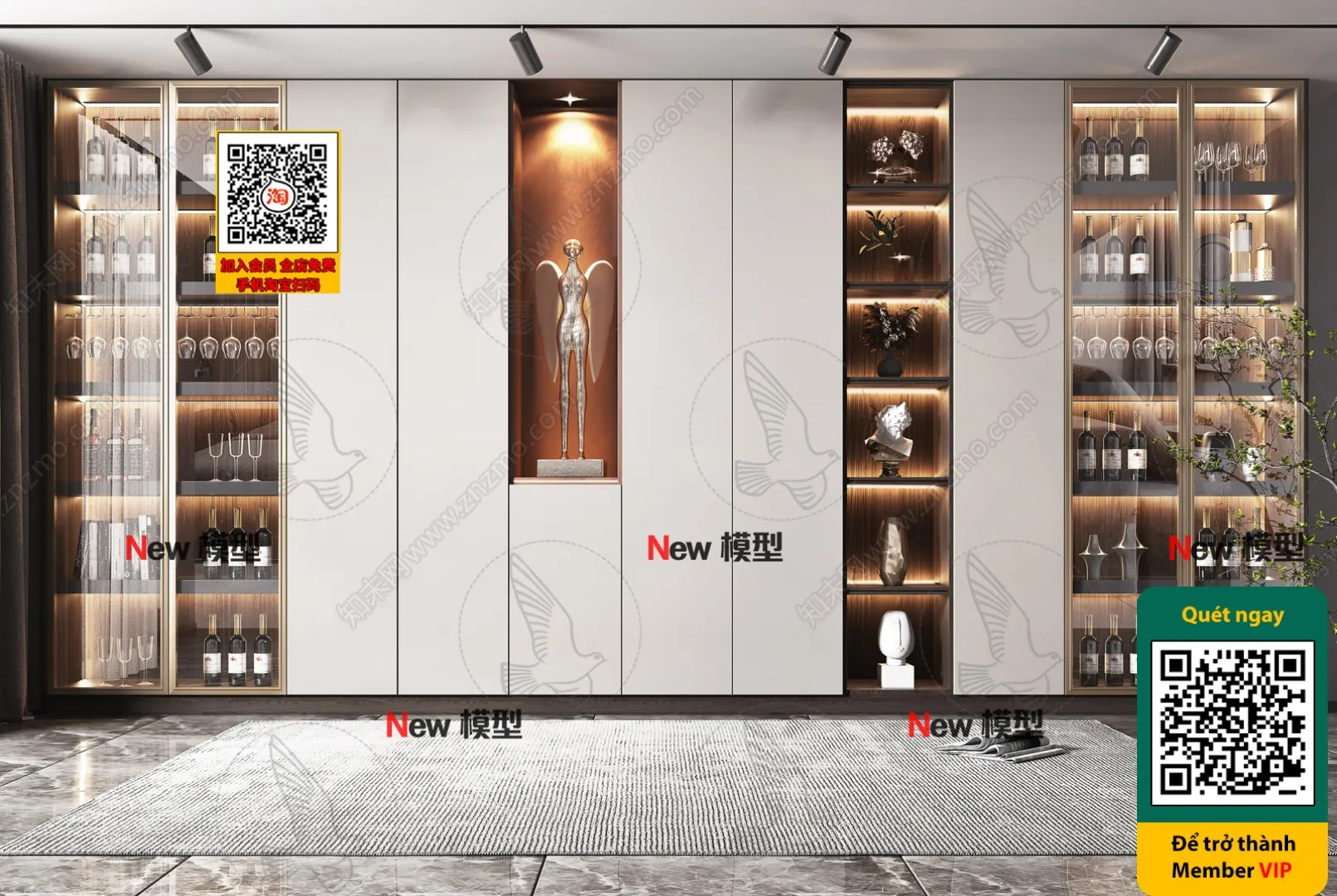 DECOR HELPER – INTERIOR – WINE SHOP – VRAY / CORONA – 3D MODEL – 6182